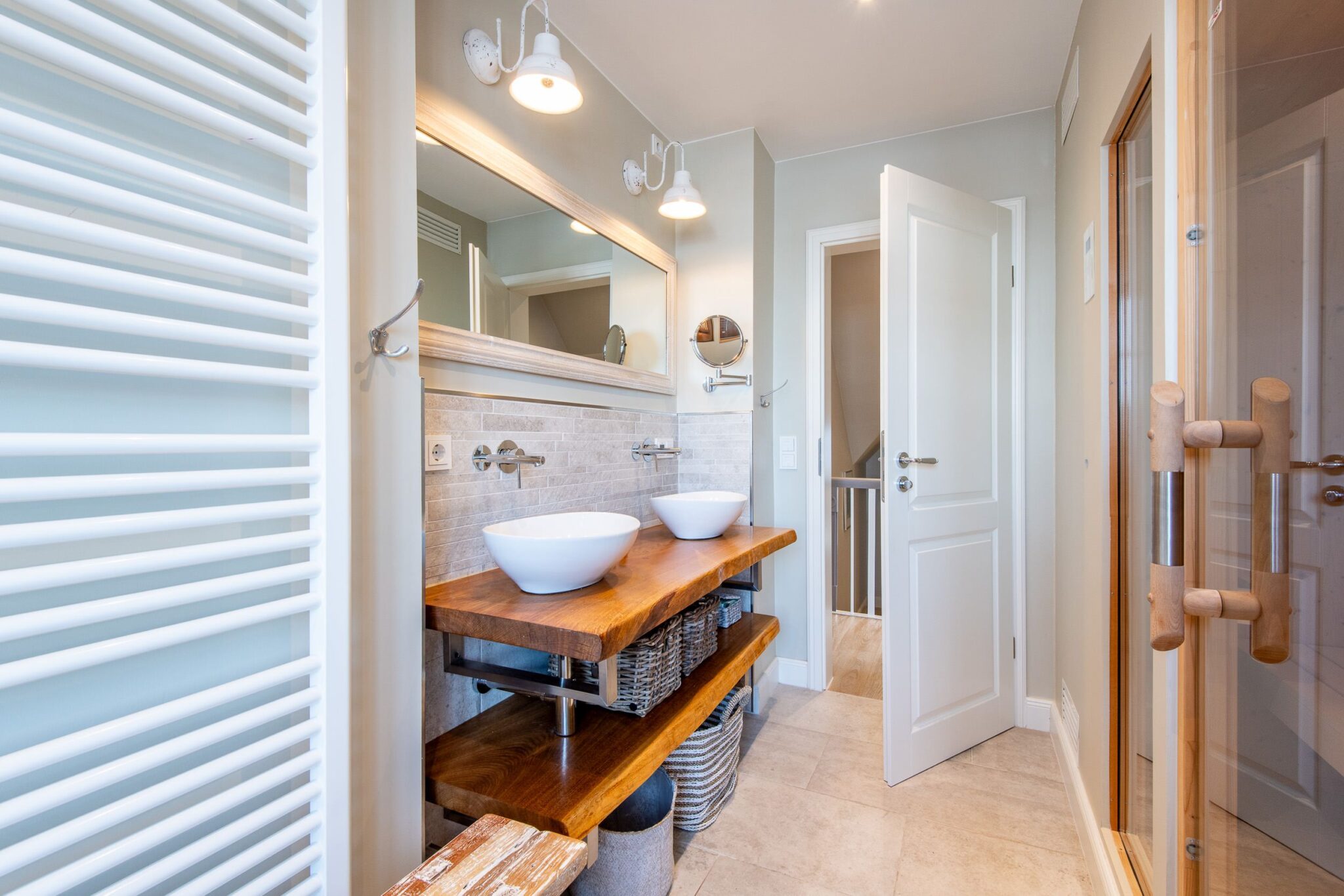 Badezimmer in Ferienhaus auf Sylt