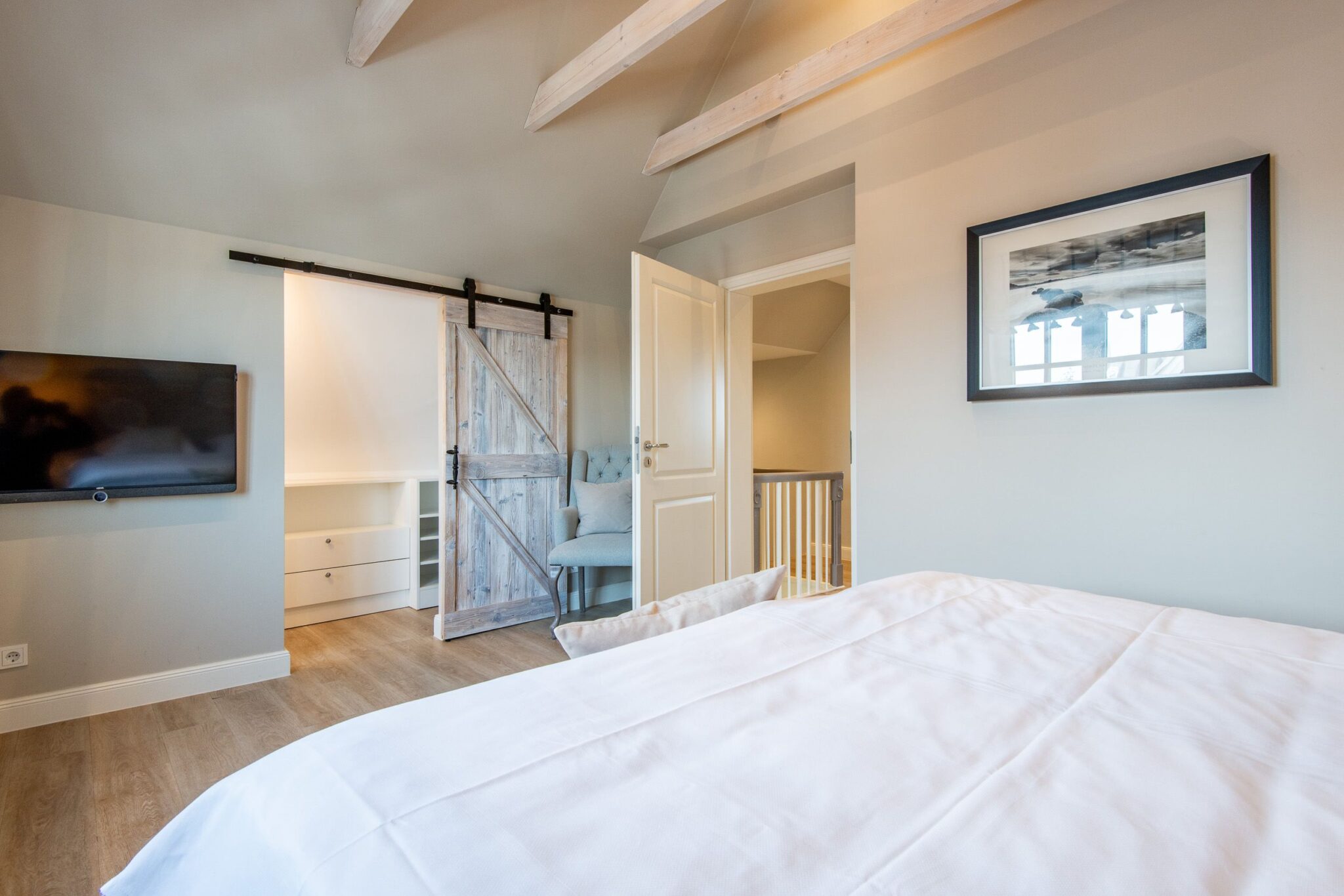 Schlafzimmer in Ferienhaus auf Sylt