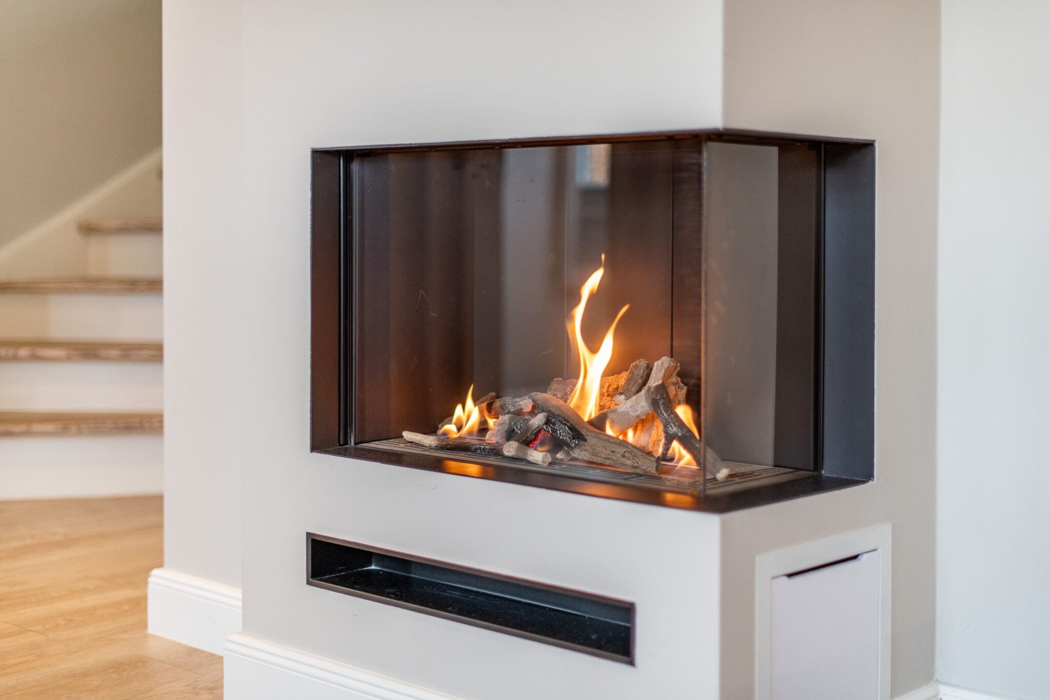 Kamin in Ferienhaus auf Sylt