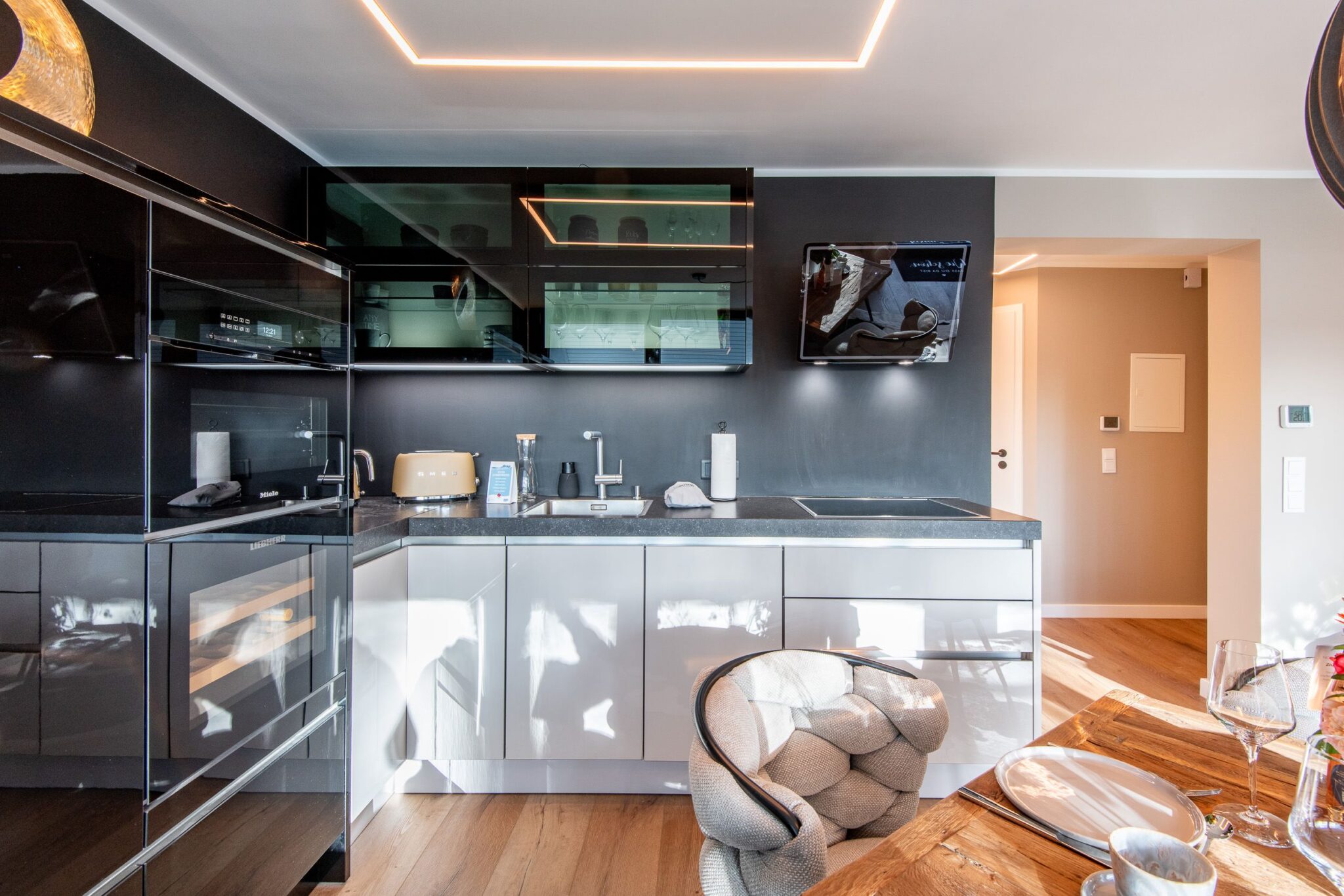 Küche in Ferienwohnung auf Sylt