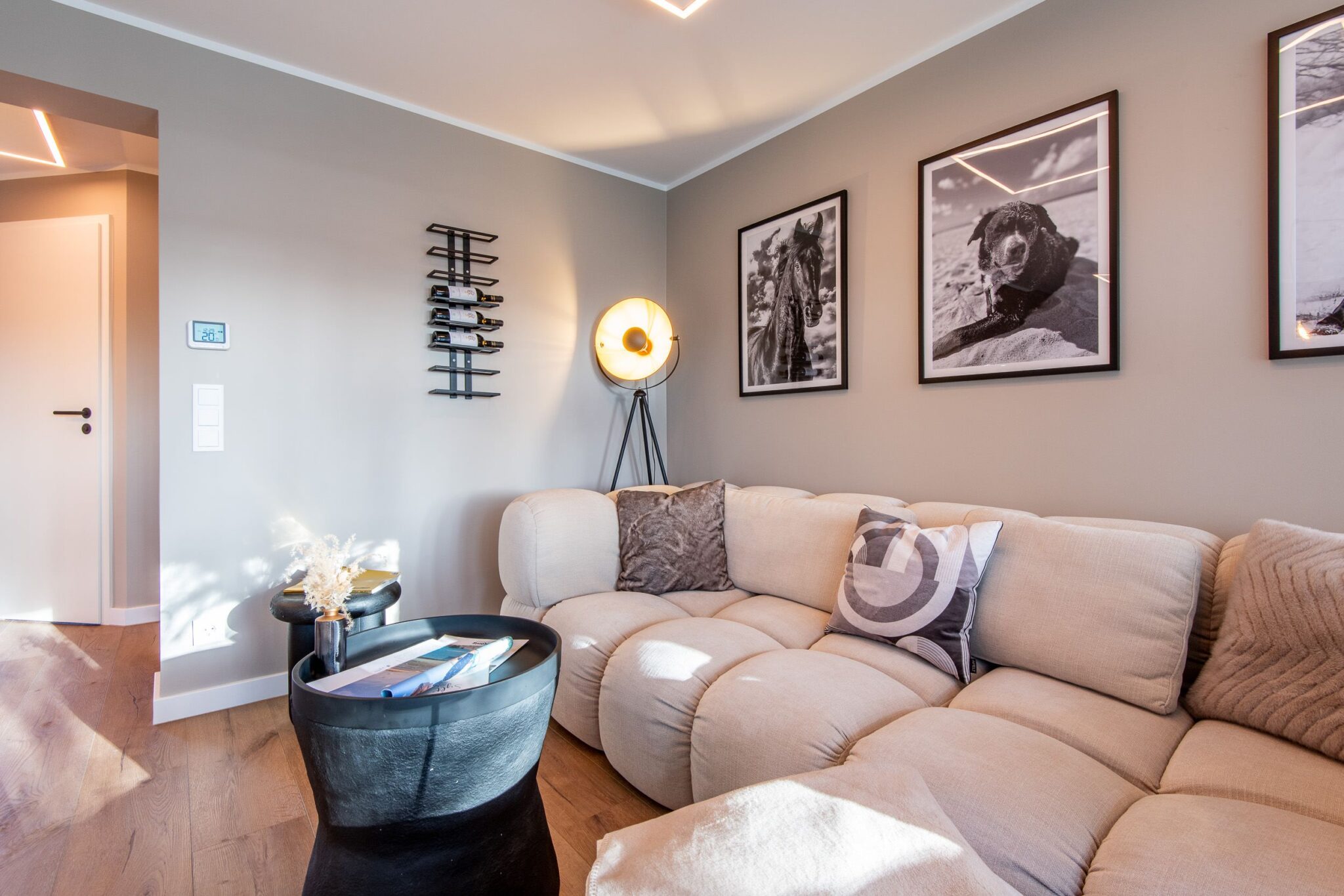 Wohnzimmer in Ferienwohnung auf Sylt