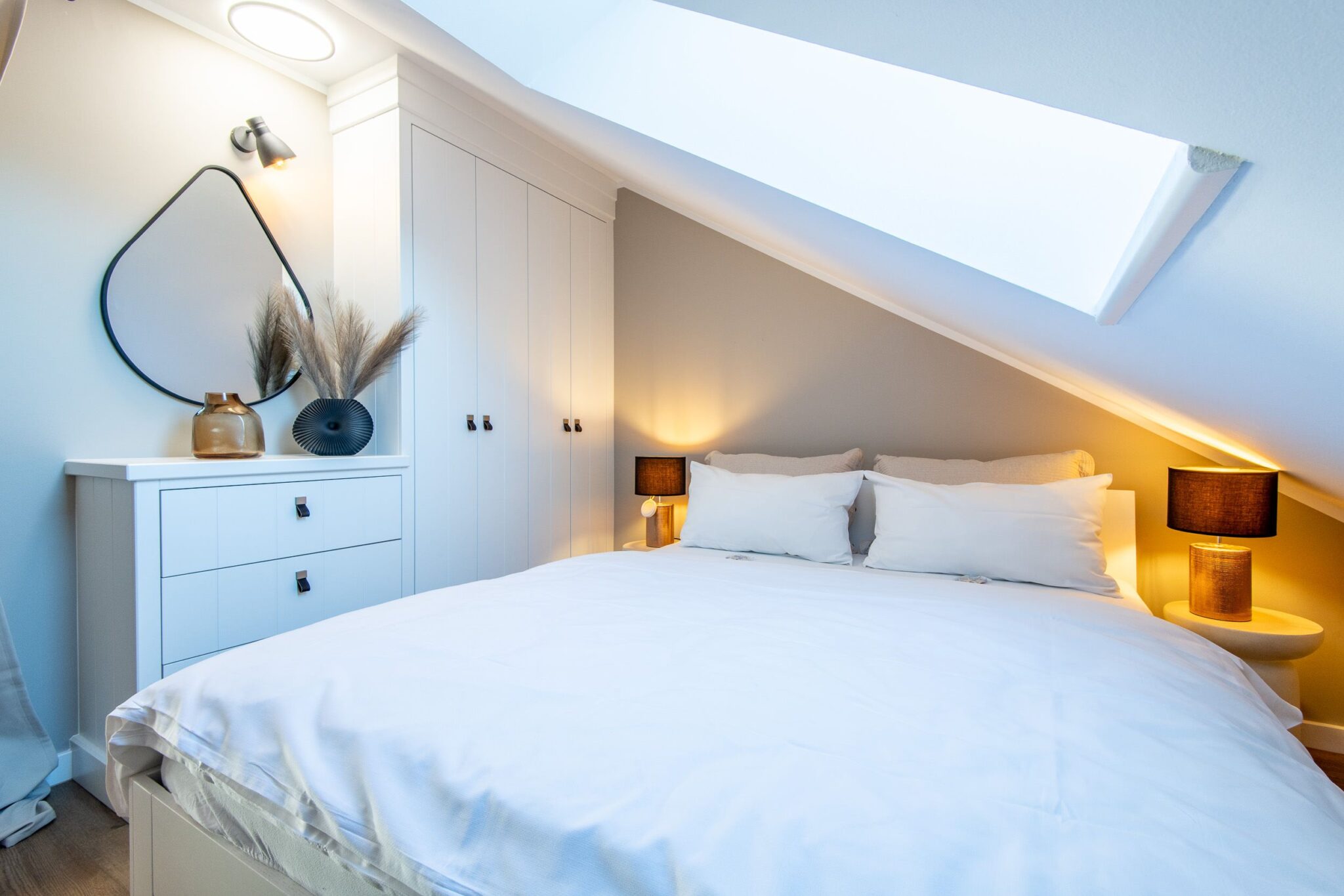 Schlafzimmer in Ferienwohnung auf Sylt