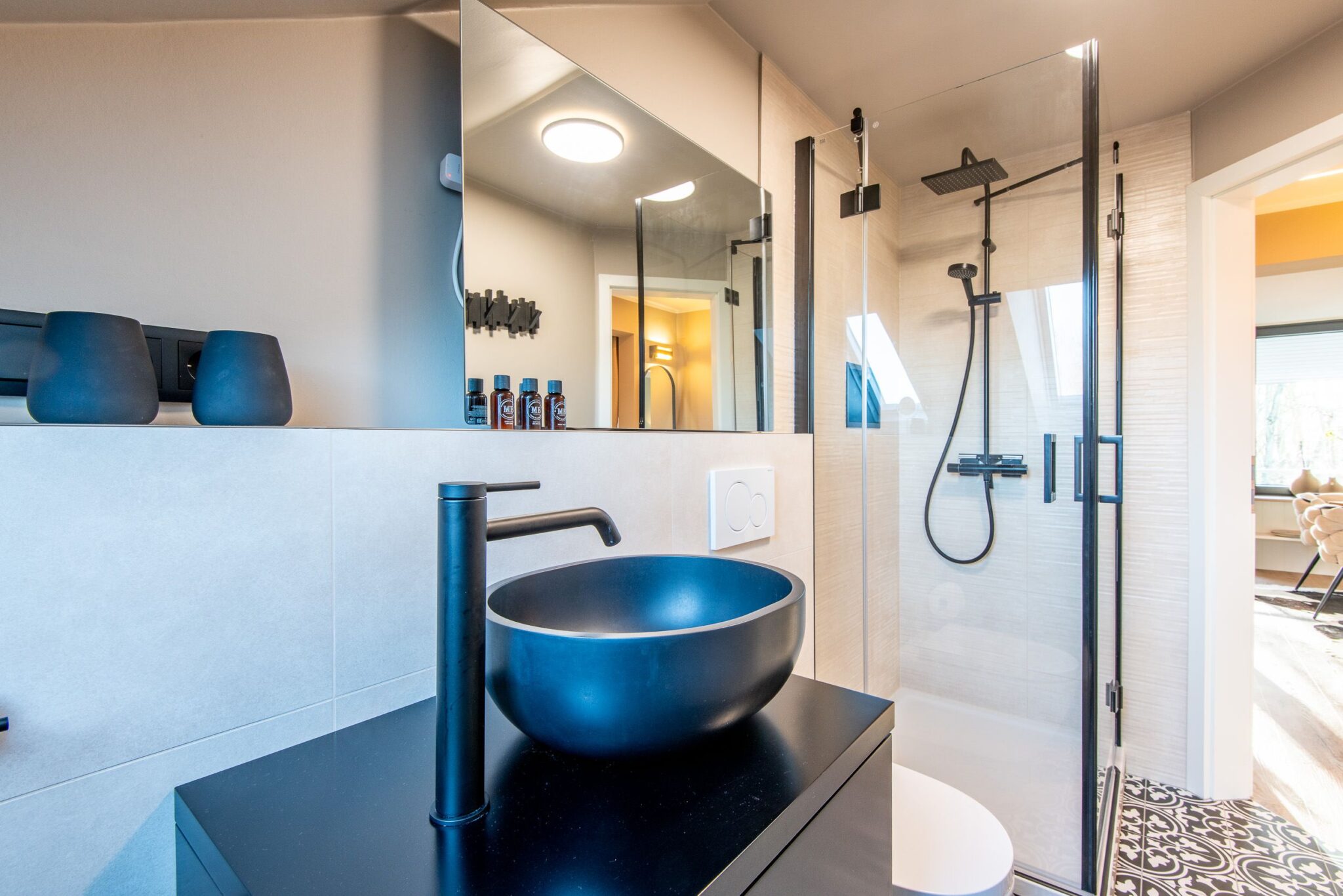 Dusche in Ferienwohnung auf Sylt