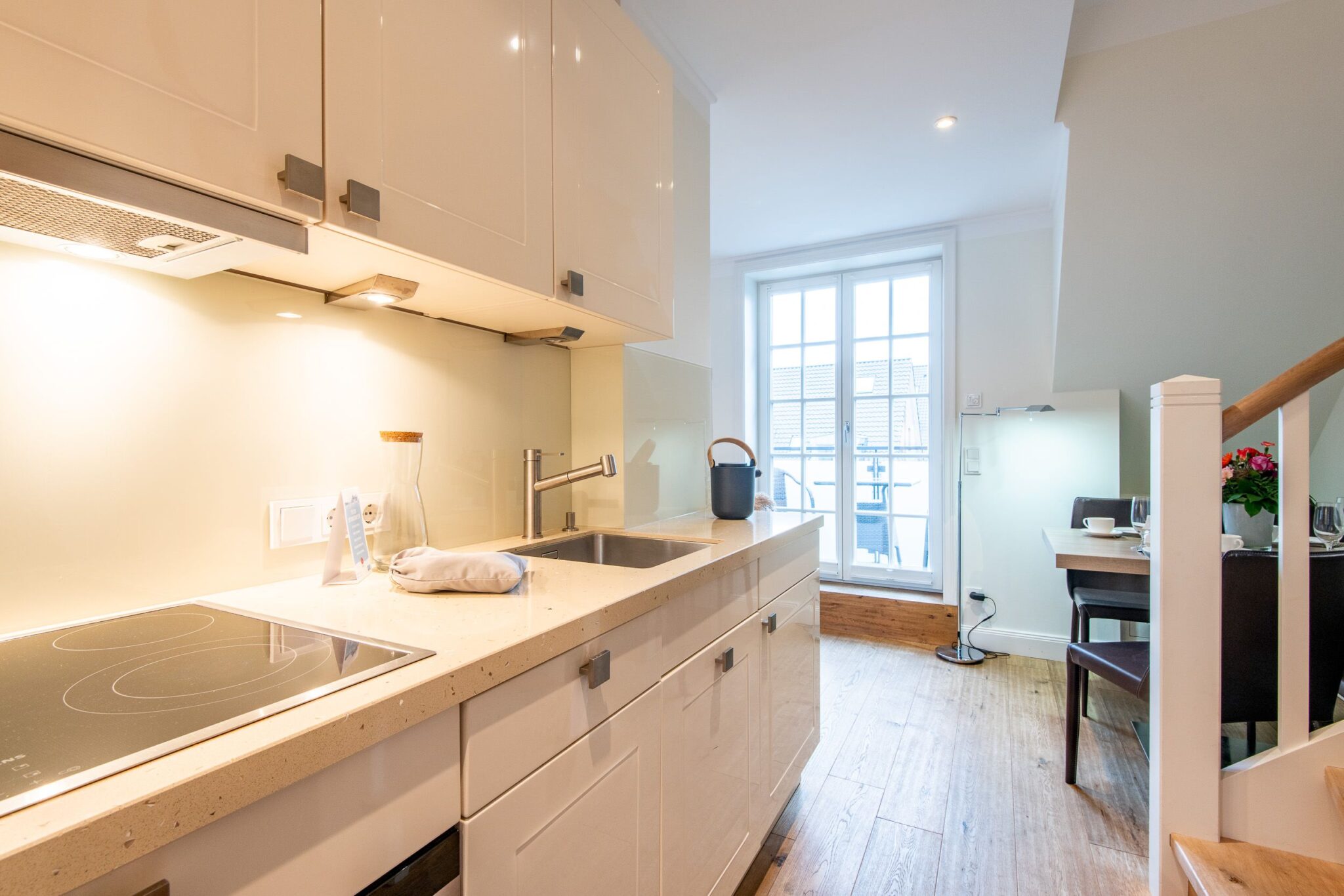 Küche in Ferienwohnung auf Sylt