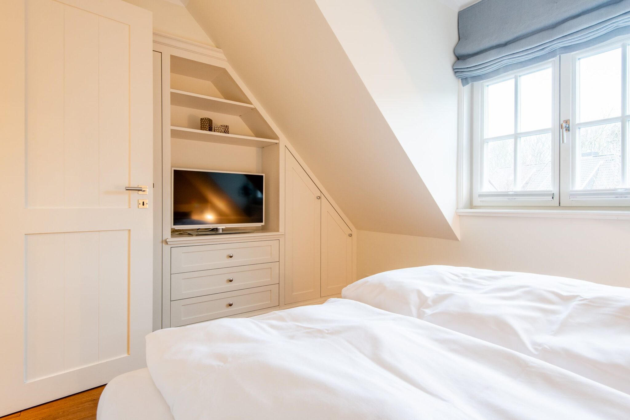 Schlafzimmer in Ferienwohnung auf Sylt