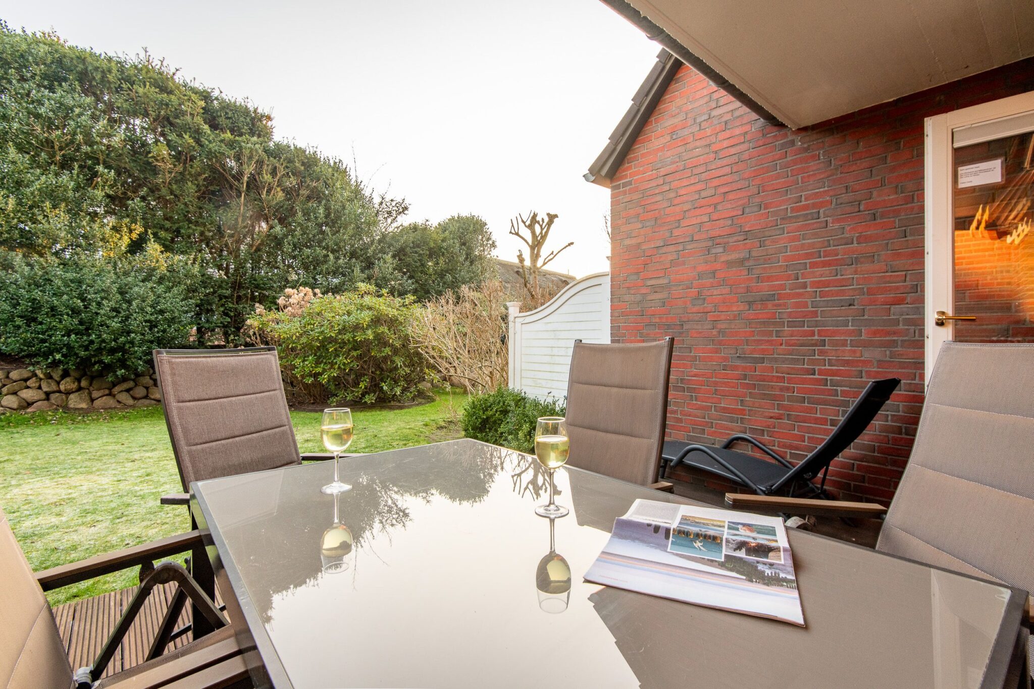 Terrasse in Ferienwohnung auf Sylt