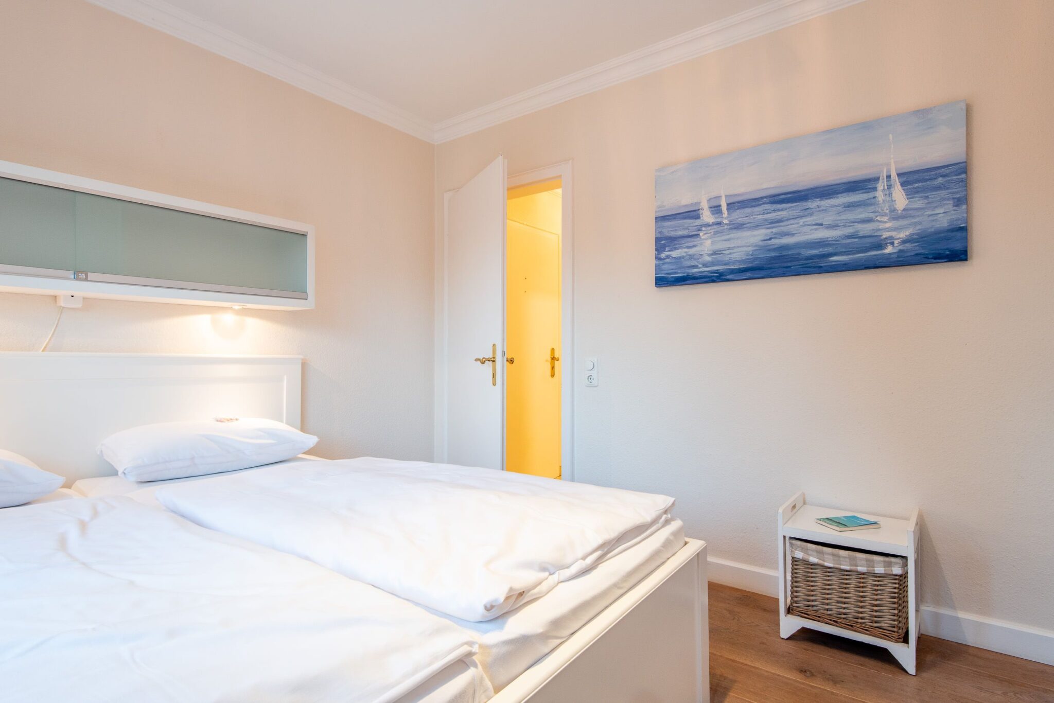 Schlafzimmer in Ferienwohnung auf Sylt
