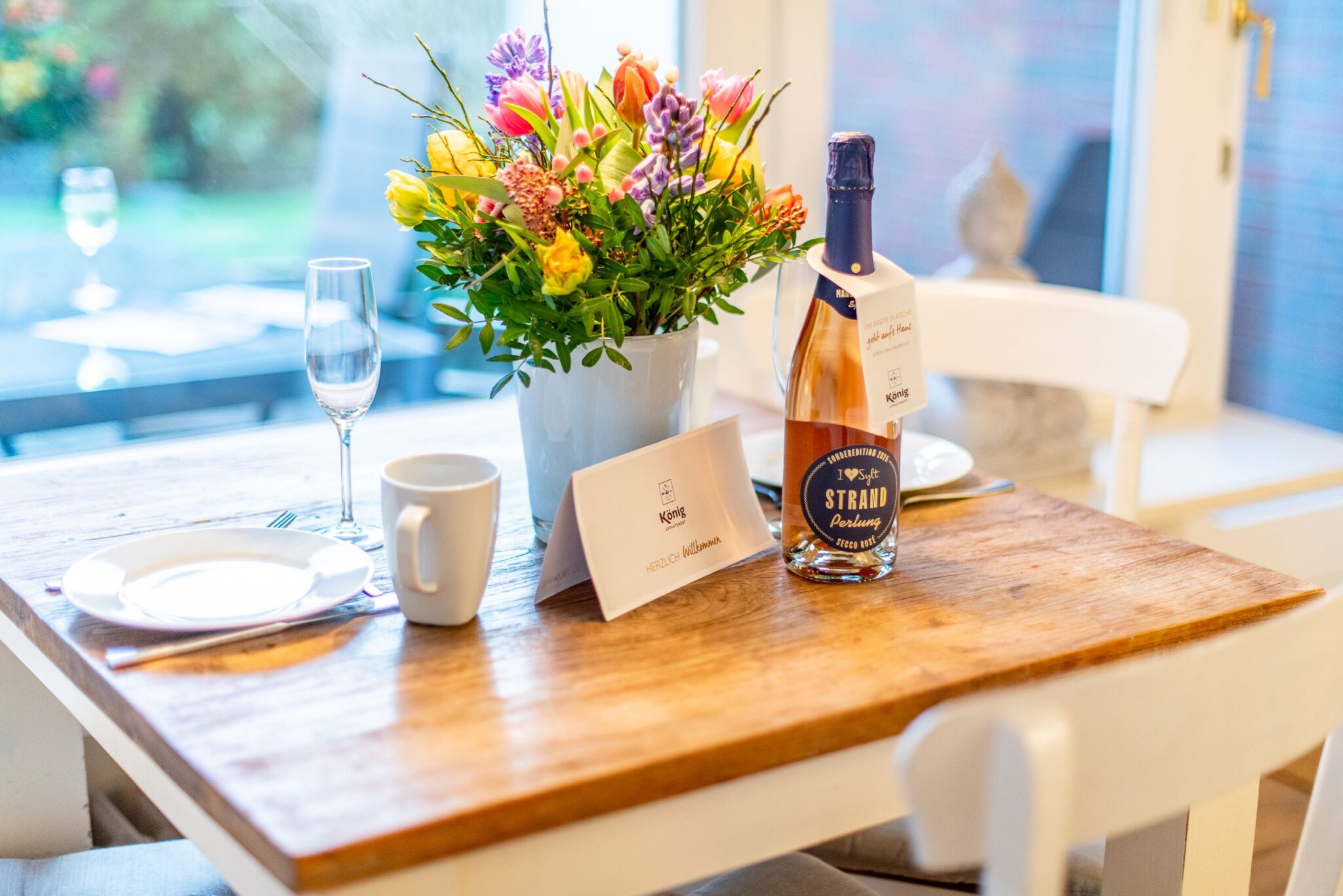 Esstisch in Ferienwohnung auf Sylt