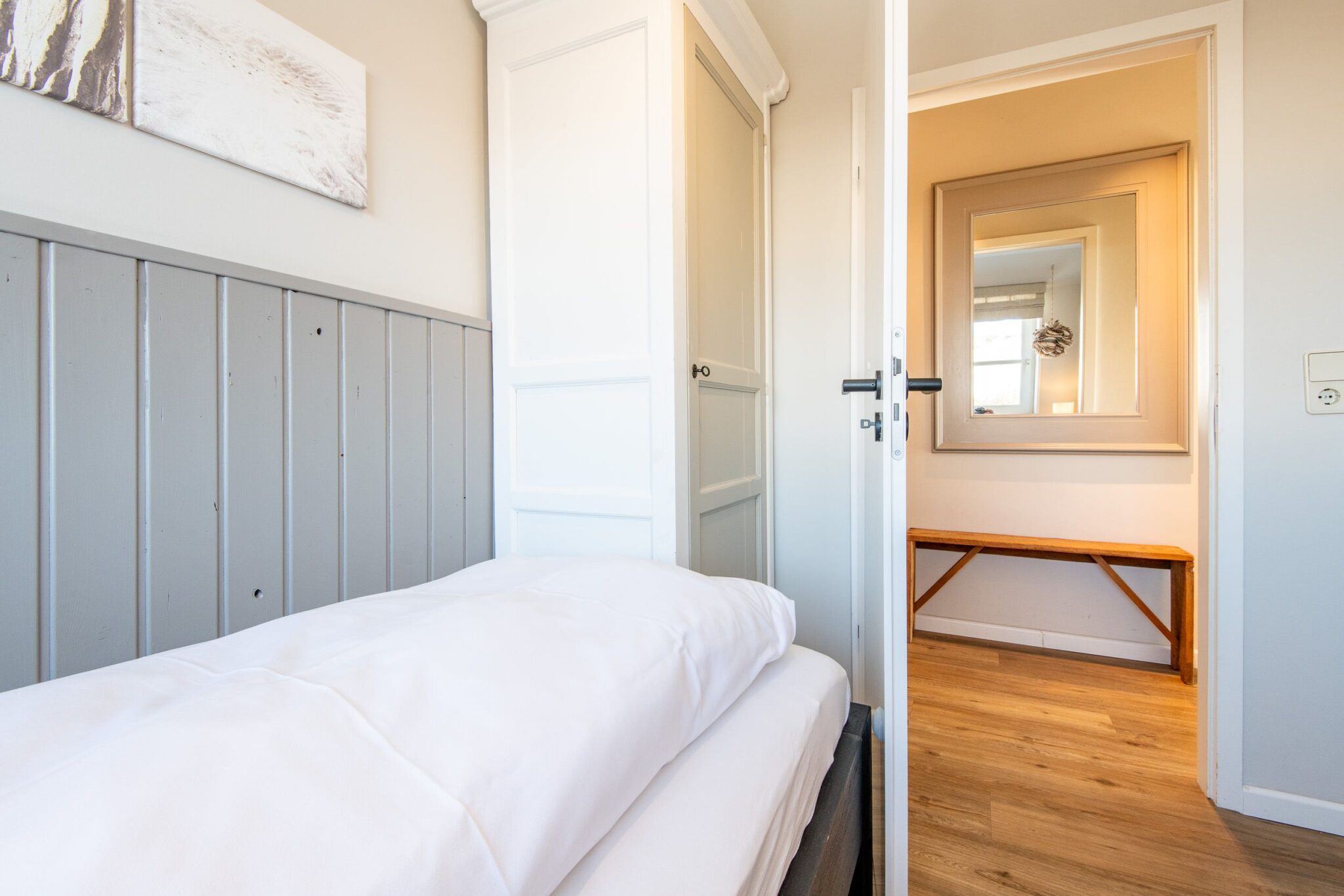 Schlafzimmer in Ferienwohnung auf Sylt