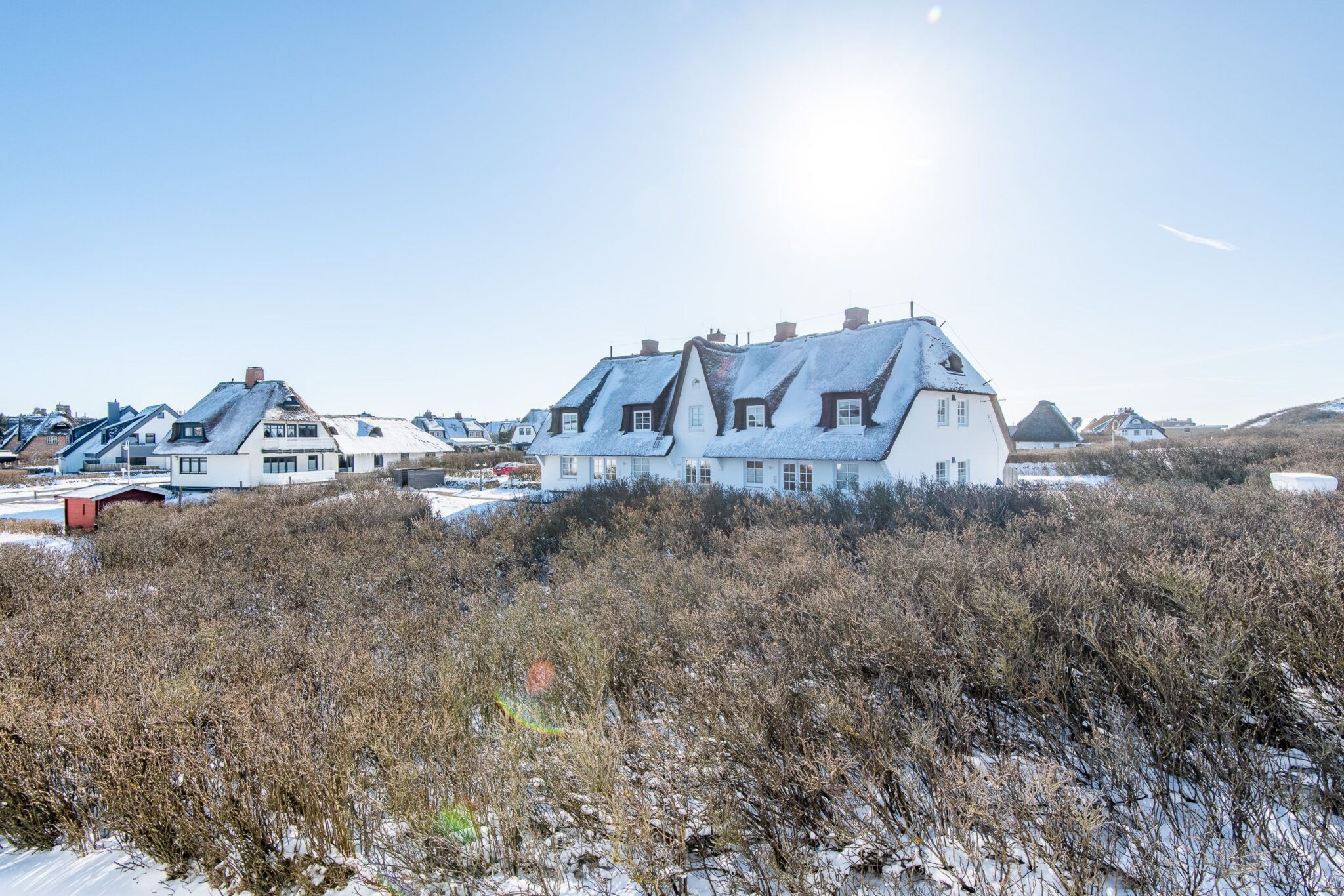 Blick auf Ferienwohnungen auf Sylt
