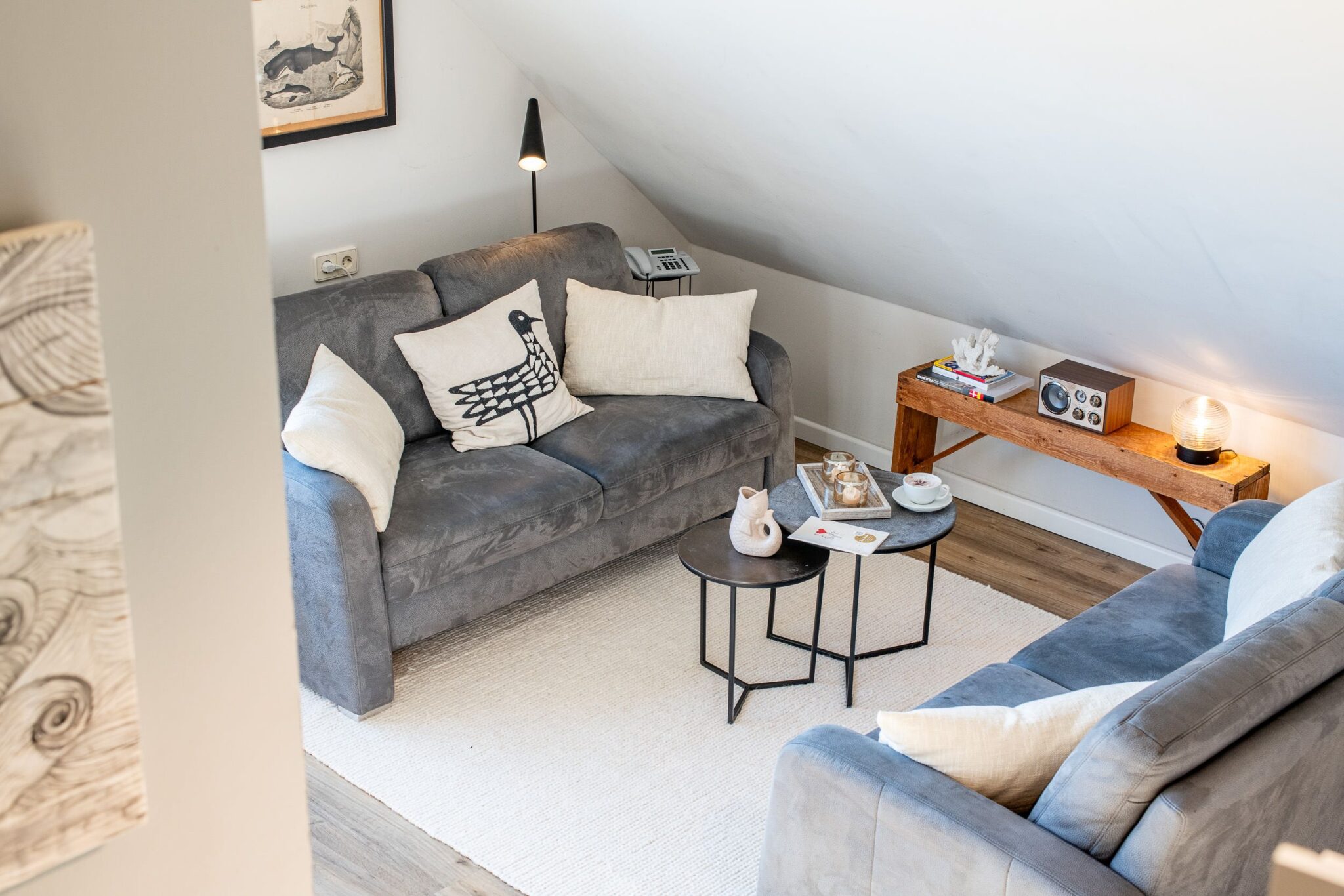 Couch in Ferienwohnung auf Sylt