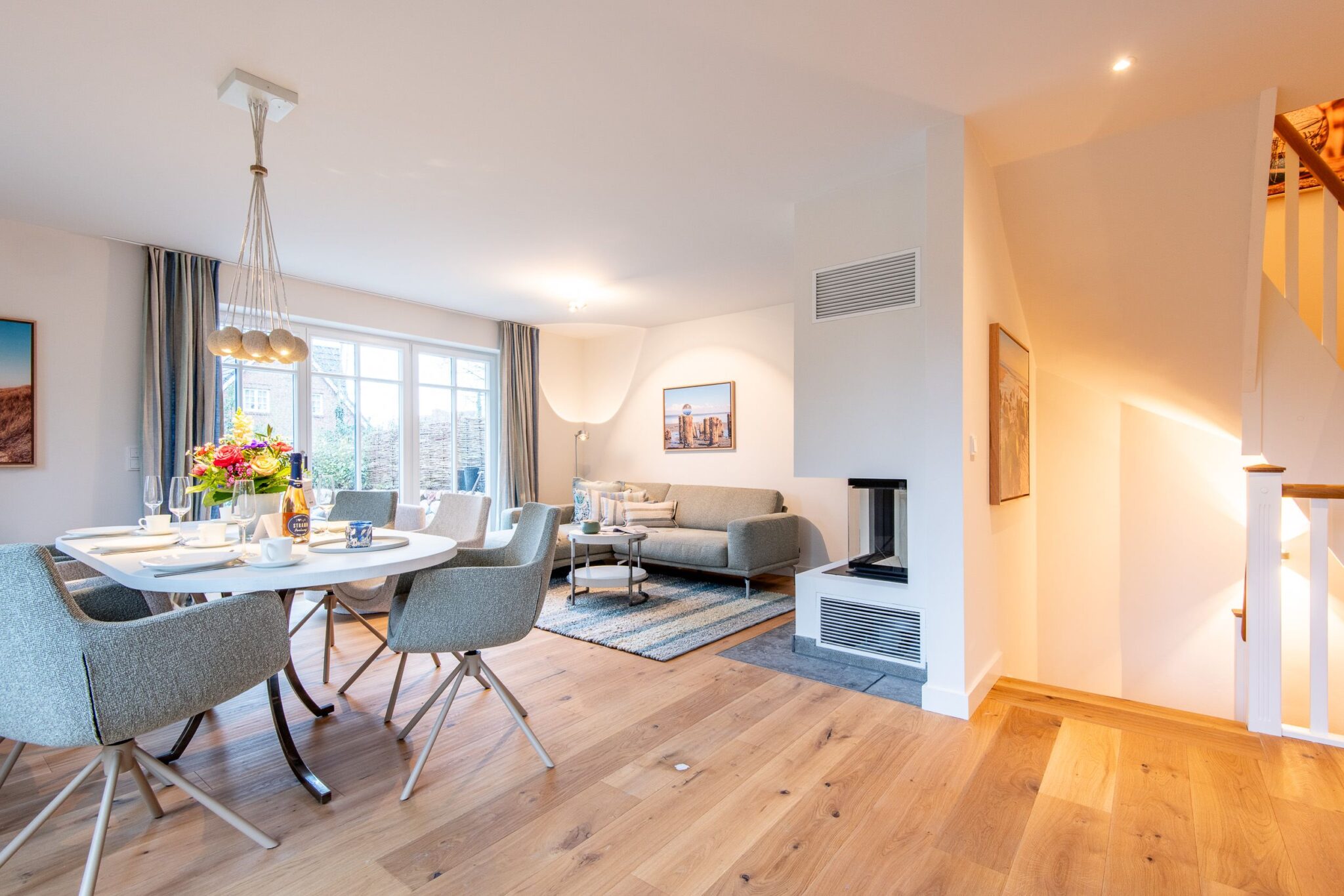 Wohnzimmer in Ferienhaus auf Sylt