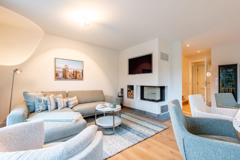 Wohnzimmer in Ferienhaus auf Sylt