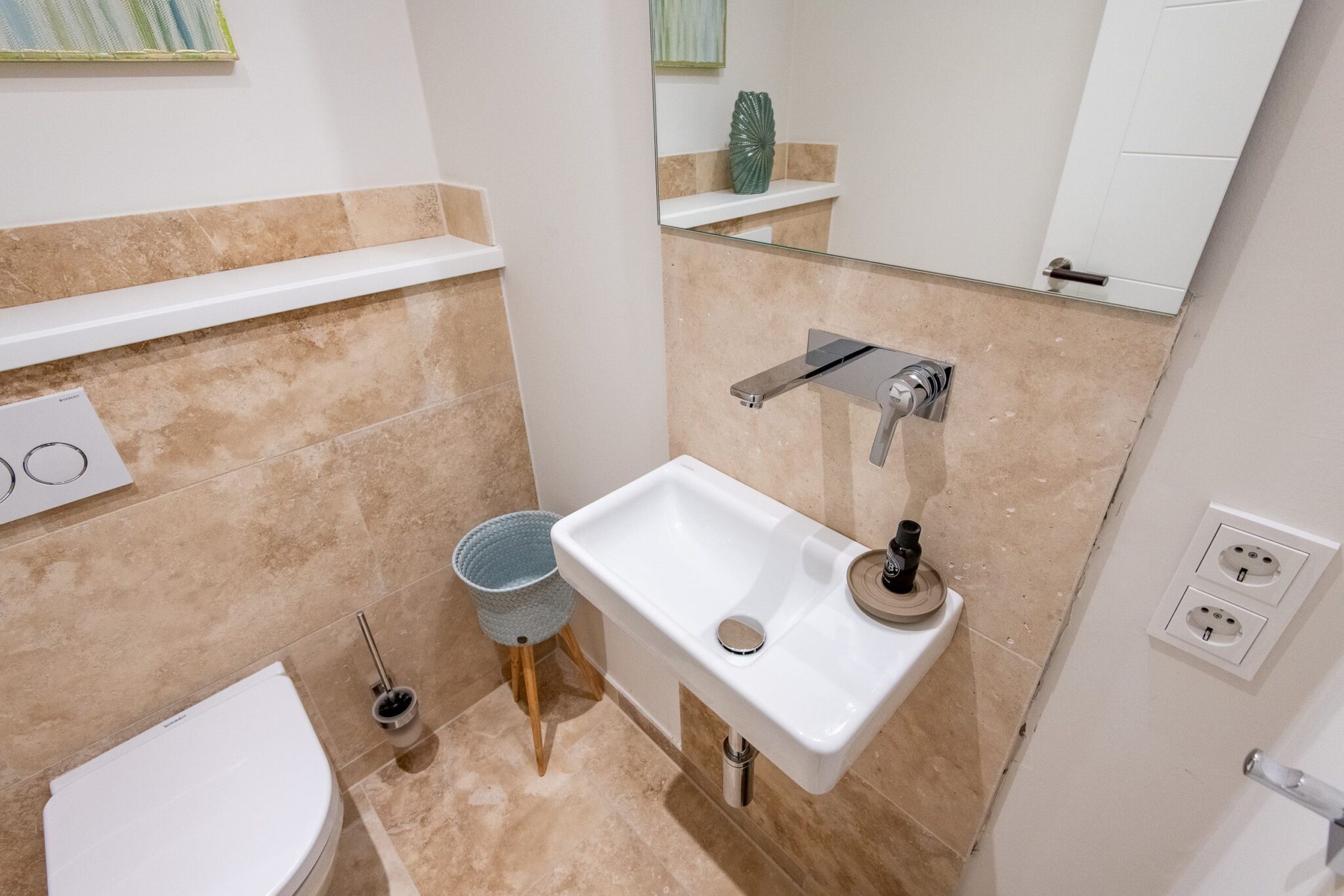 Waschbecken in Ferienhaus auf Sylt