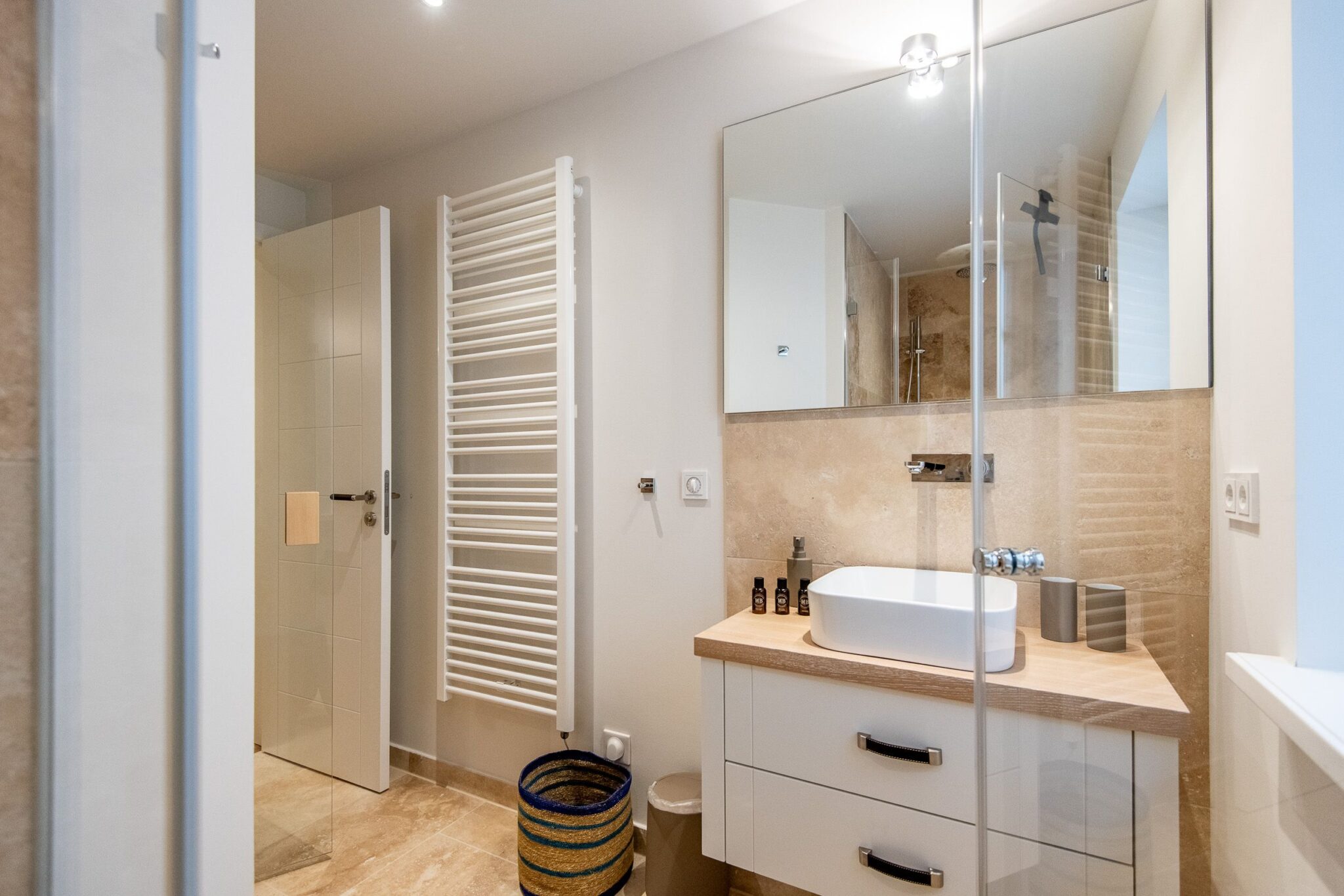 Badezimmer in Ferienhaus auf Sylt