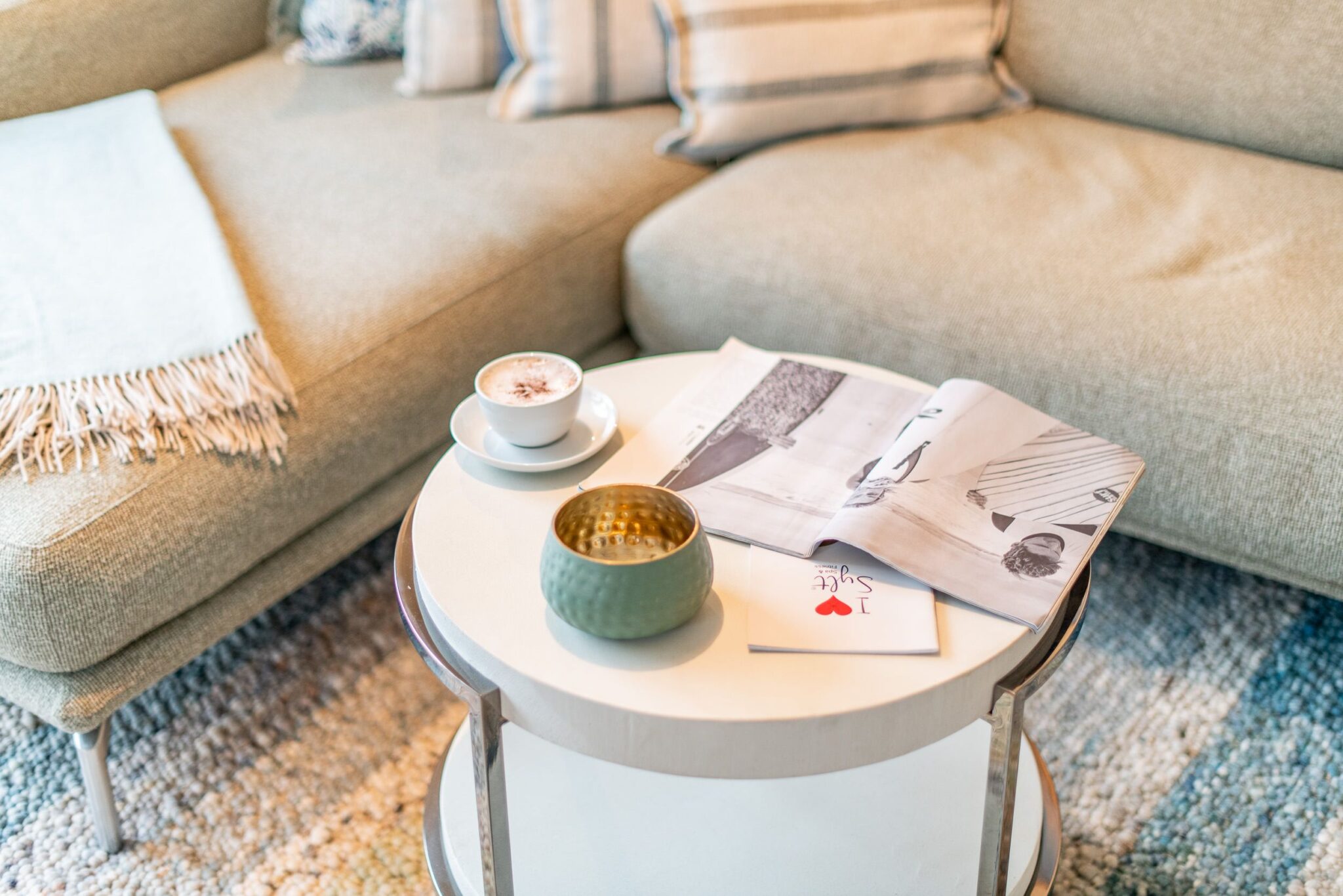 Couchtisch in Ferienhaus auf Sylt