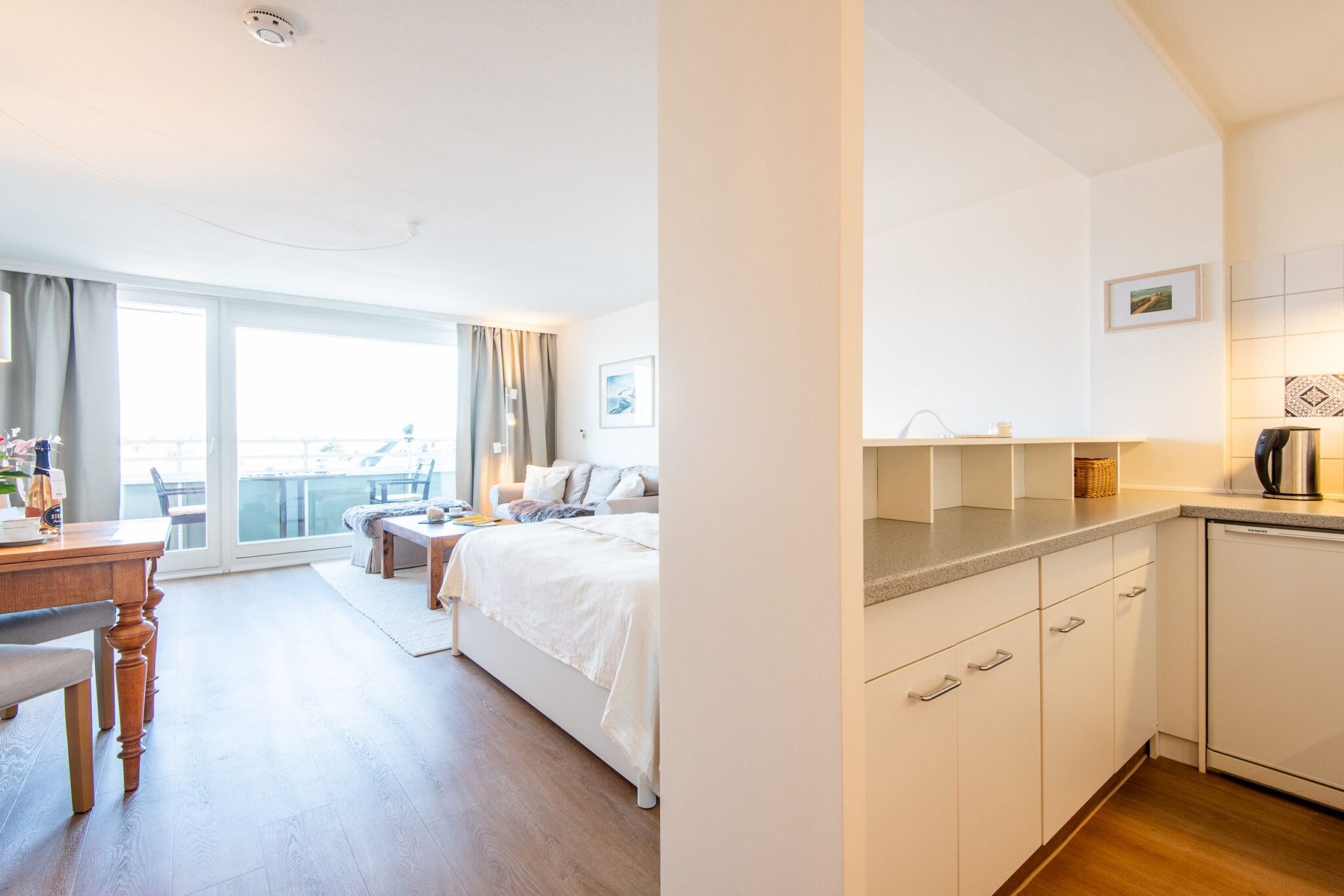 Offene Küche in Ferienwohnung auf Sylt