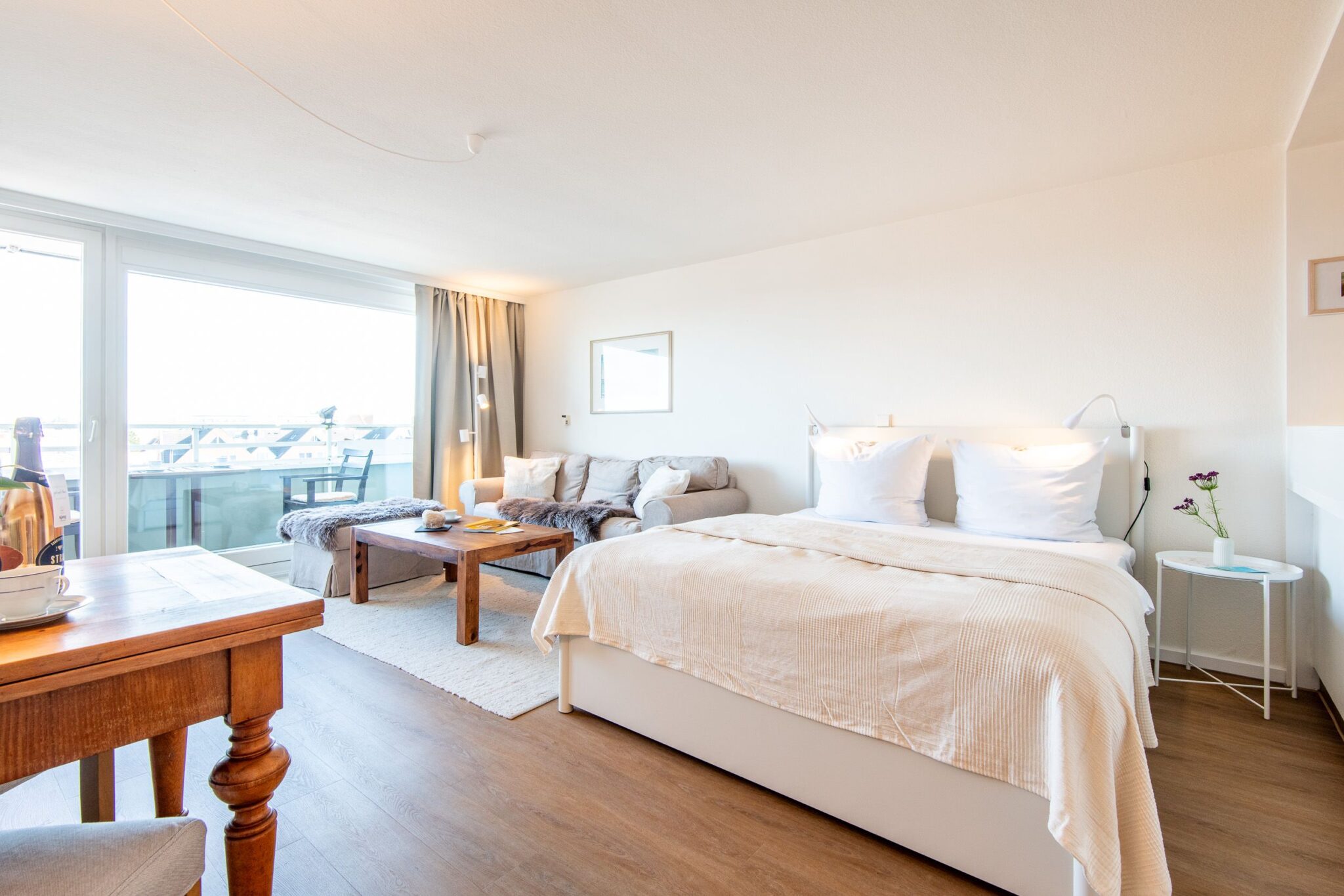 Schlafzimmer in Ferienwohnung auf Sylt