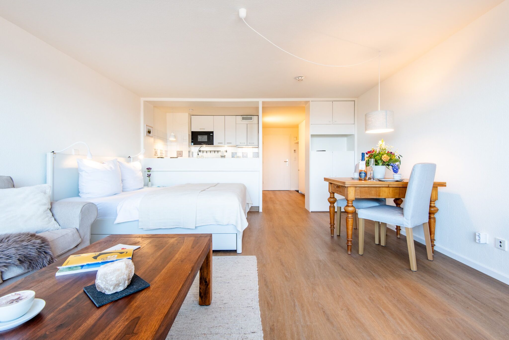 Wohnzimmer in Ferienwohnung auf Sylt