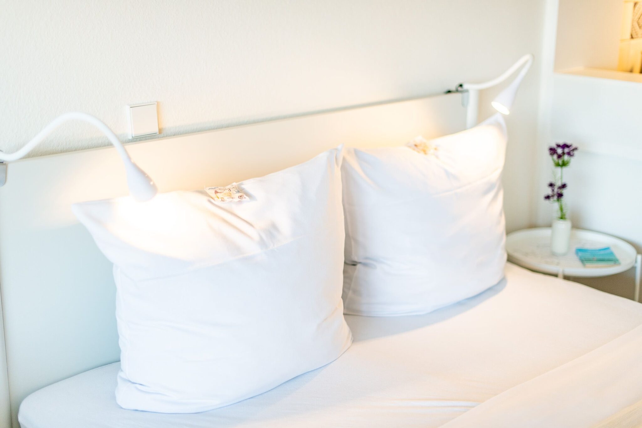 Doppelbett in Ferienwohnung auf Sylt