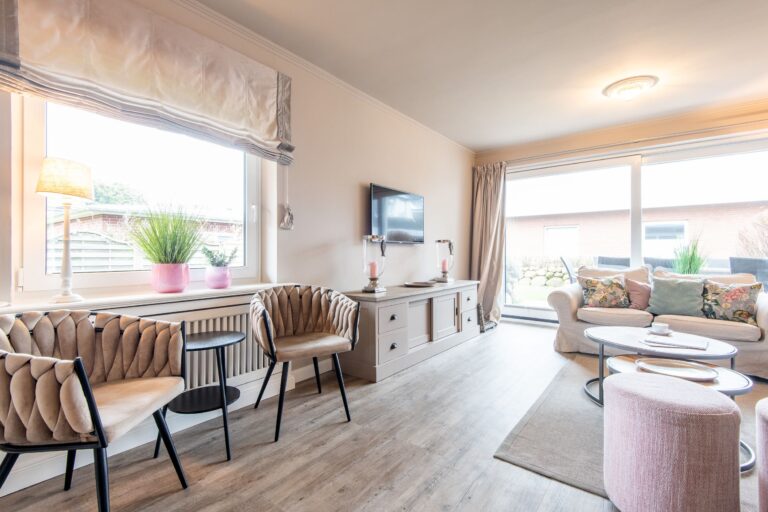 Wohnzimmer in Ferienhaus auf Sylt
