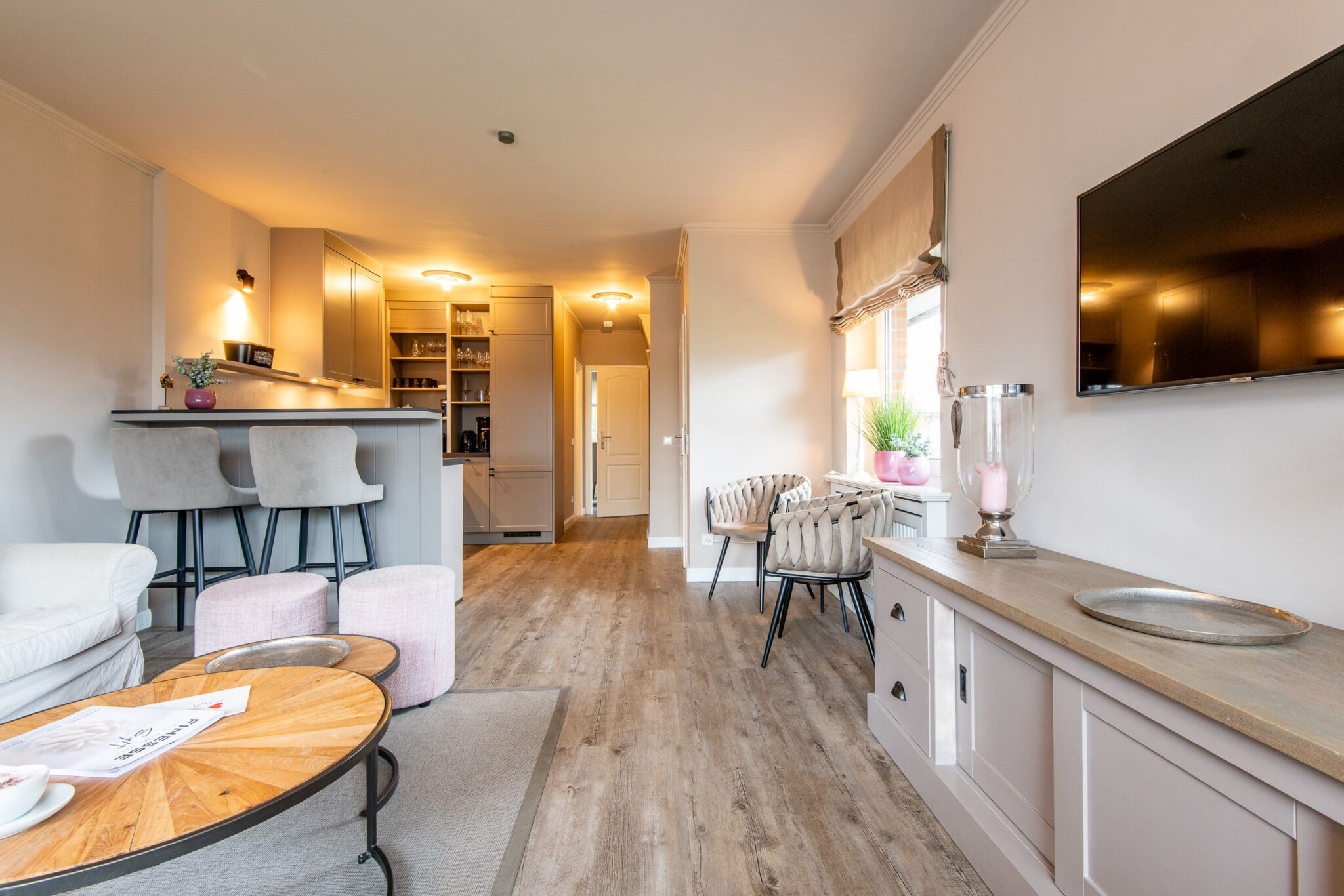 Wohnzimmer in Ferienhaus auf Sylt