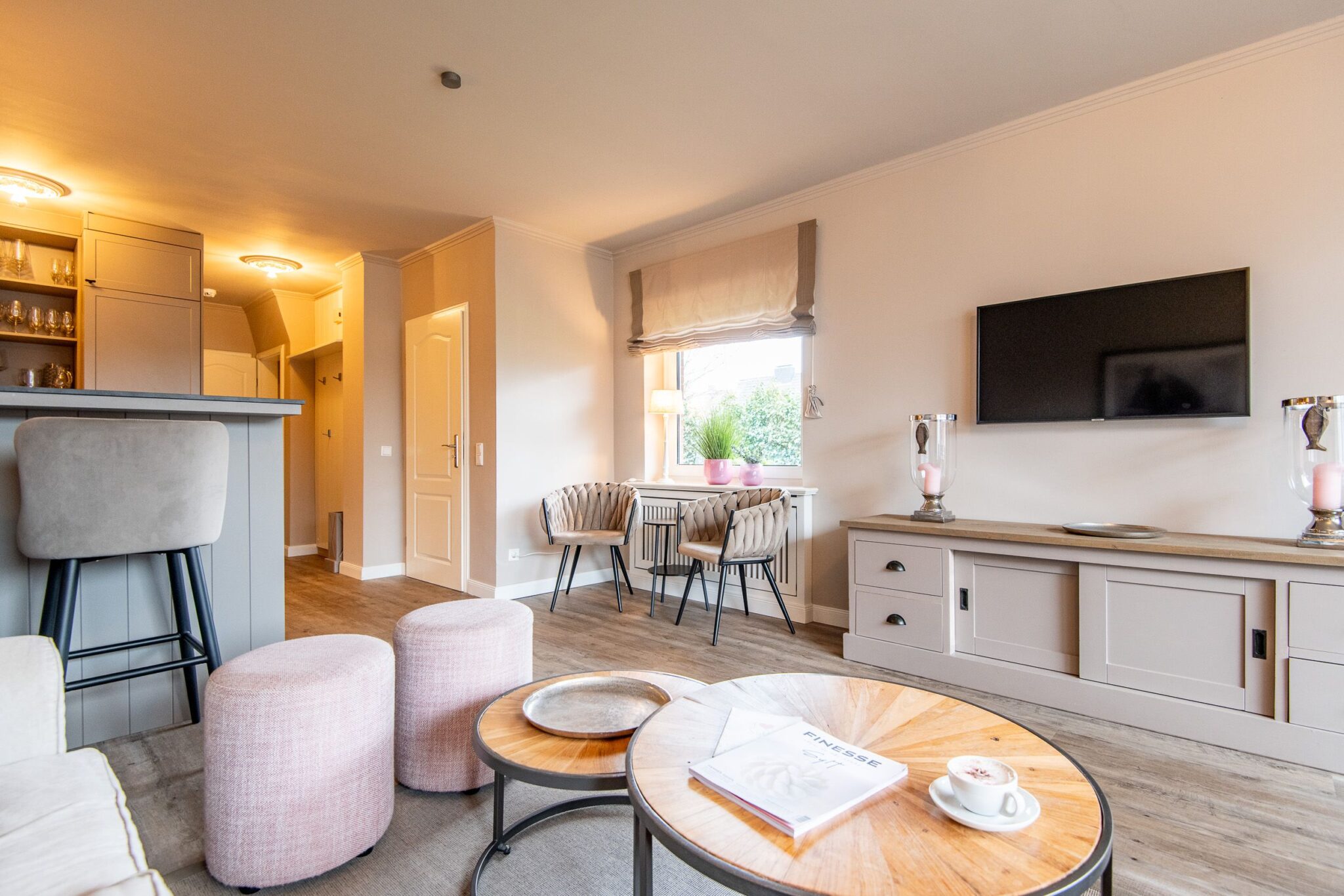 Wohnzimmer in Ferienhaus auf Sylt