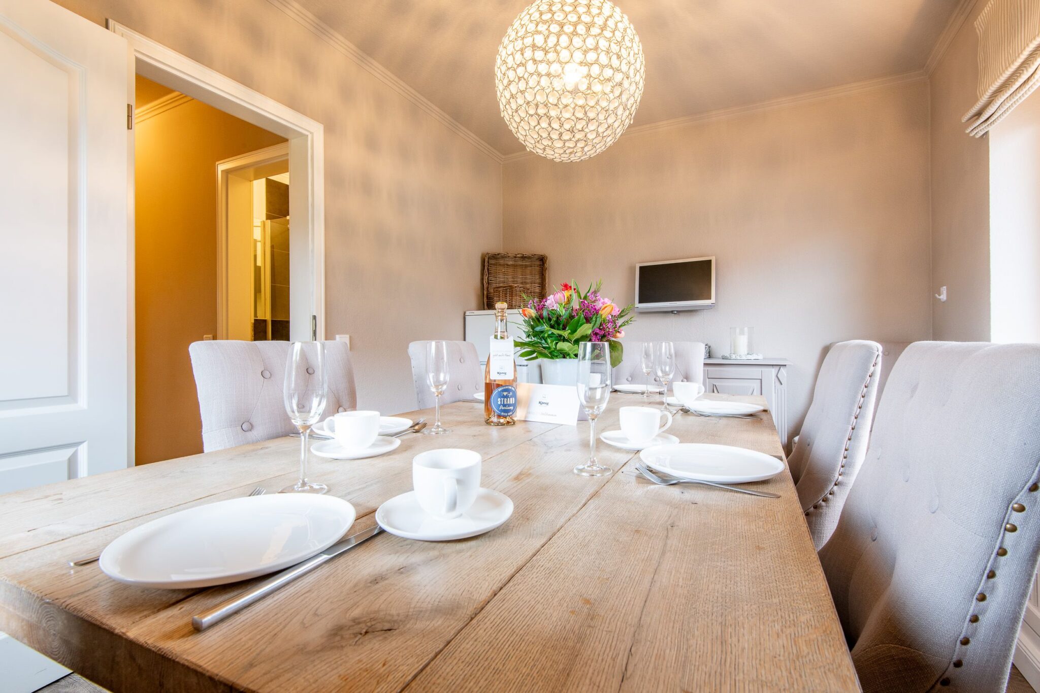 Esstisch in Ferienhaus auf Sylt