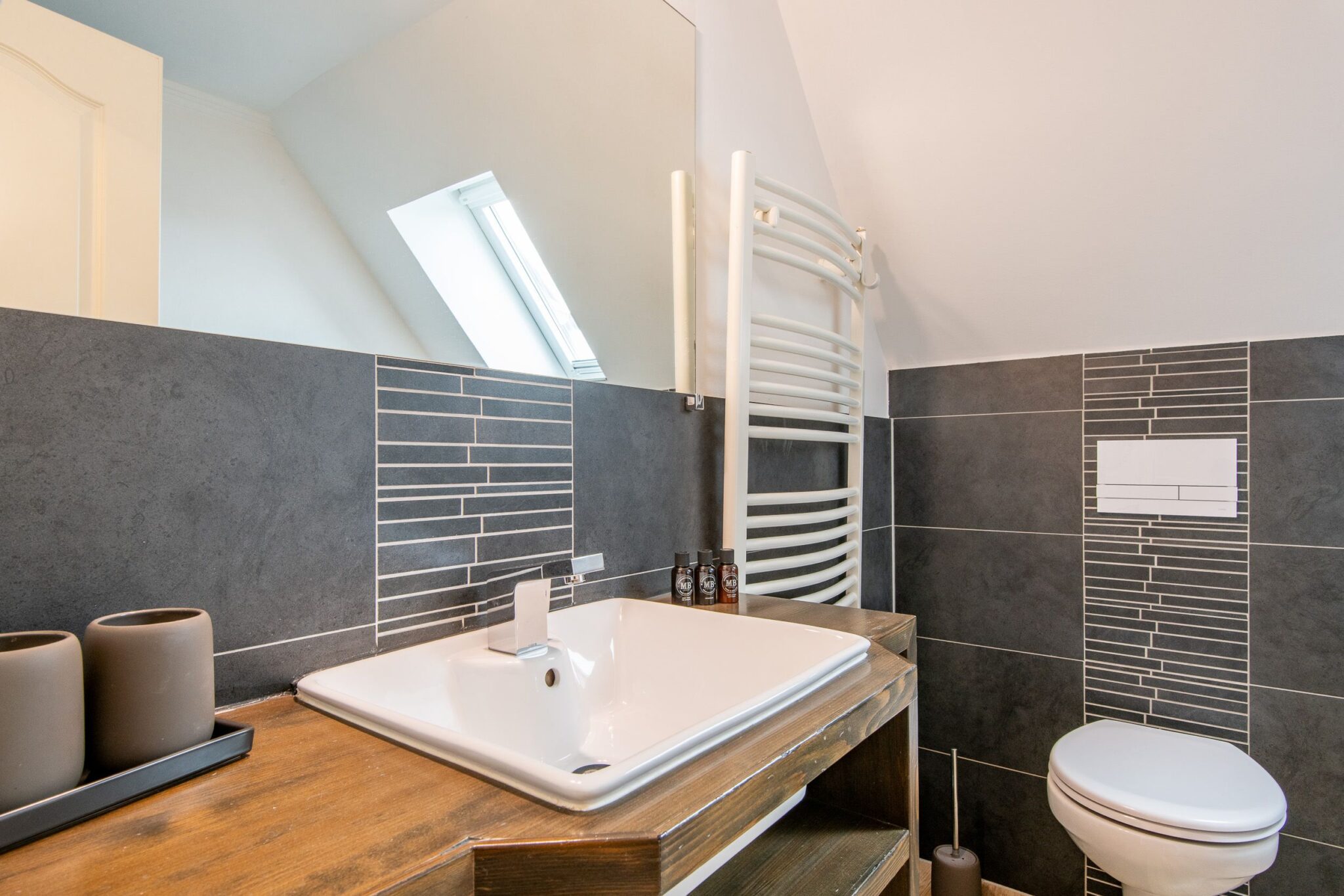 Badezimmer in Ferienhaus auf Sylt