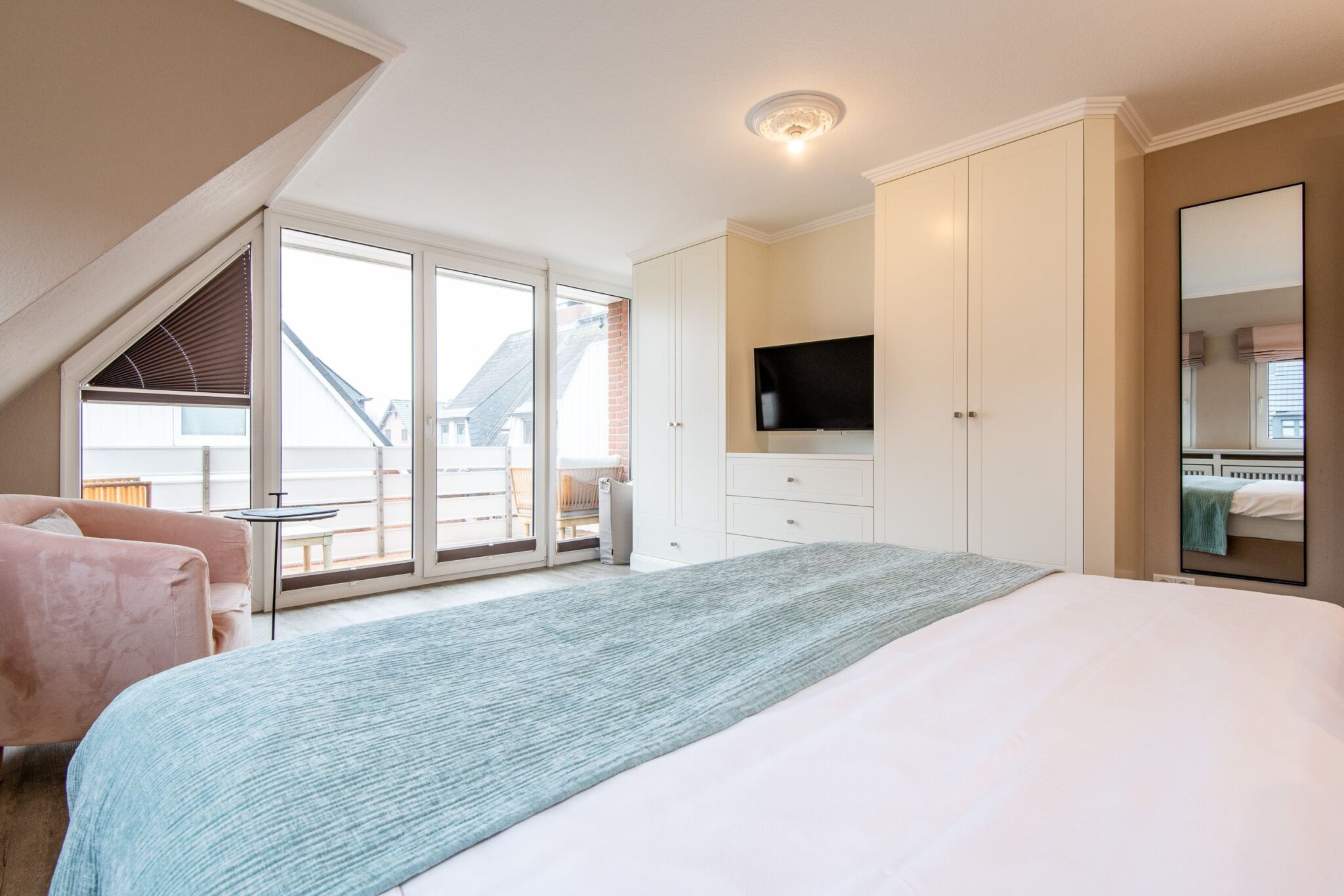 Schlafzimmer in Ferienhaus auf Sylt