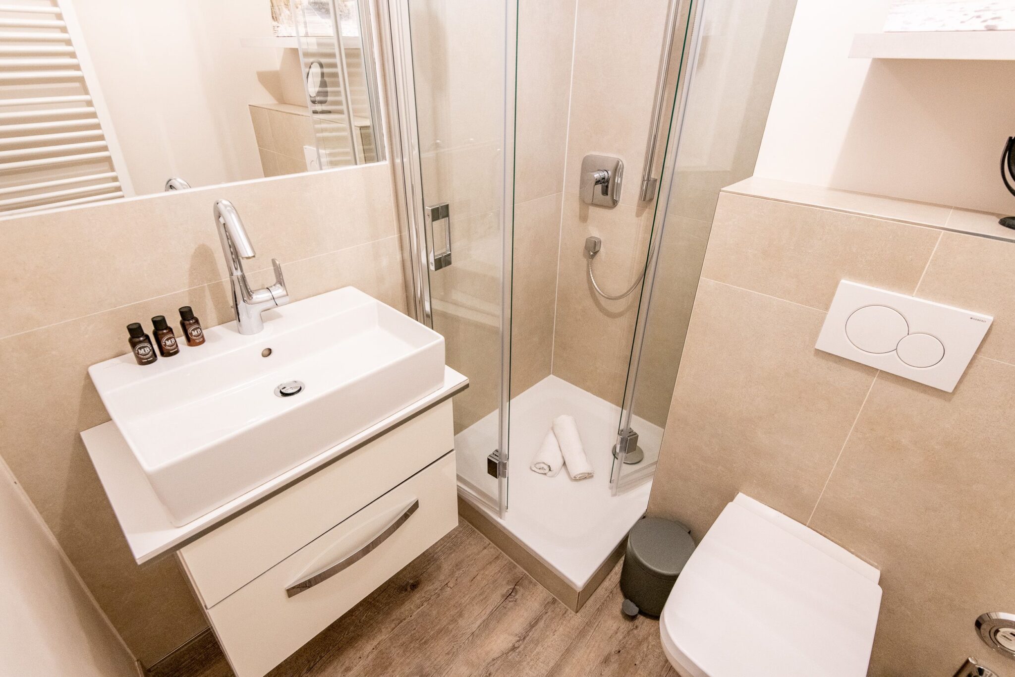 Badezimmer in Ferienhaus auf Sylt