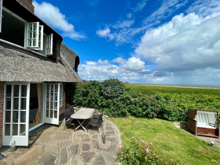 Garten zu Ferienwohnung auf Sylt