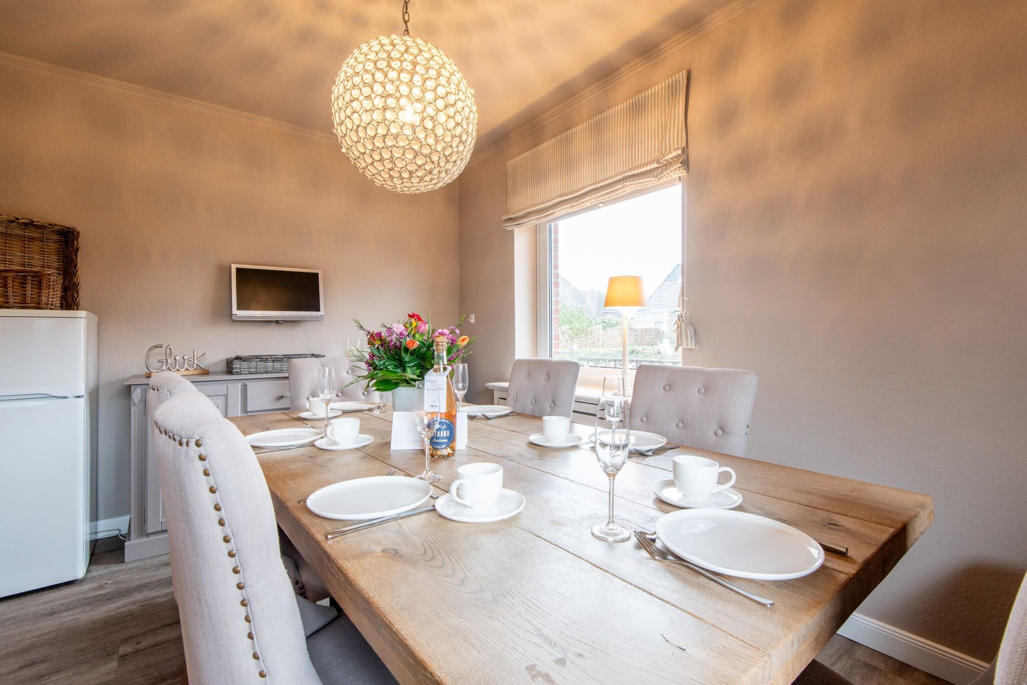 Esstisch in Ferienwohnung auf Sylt