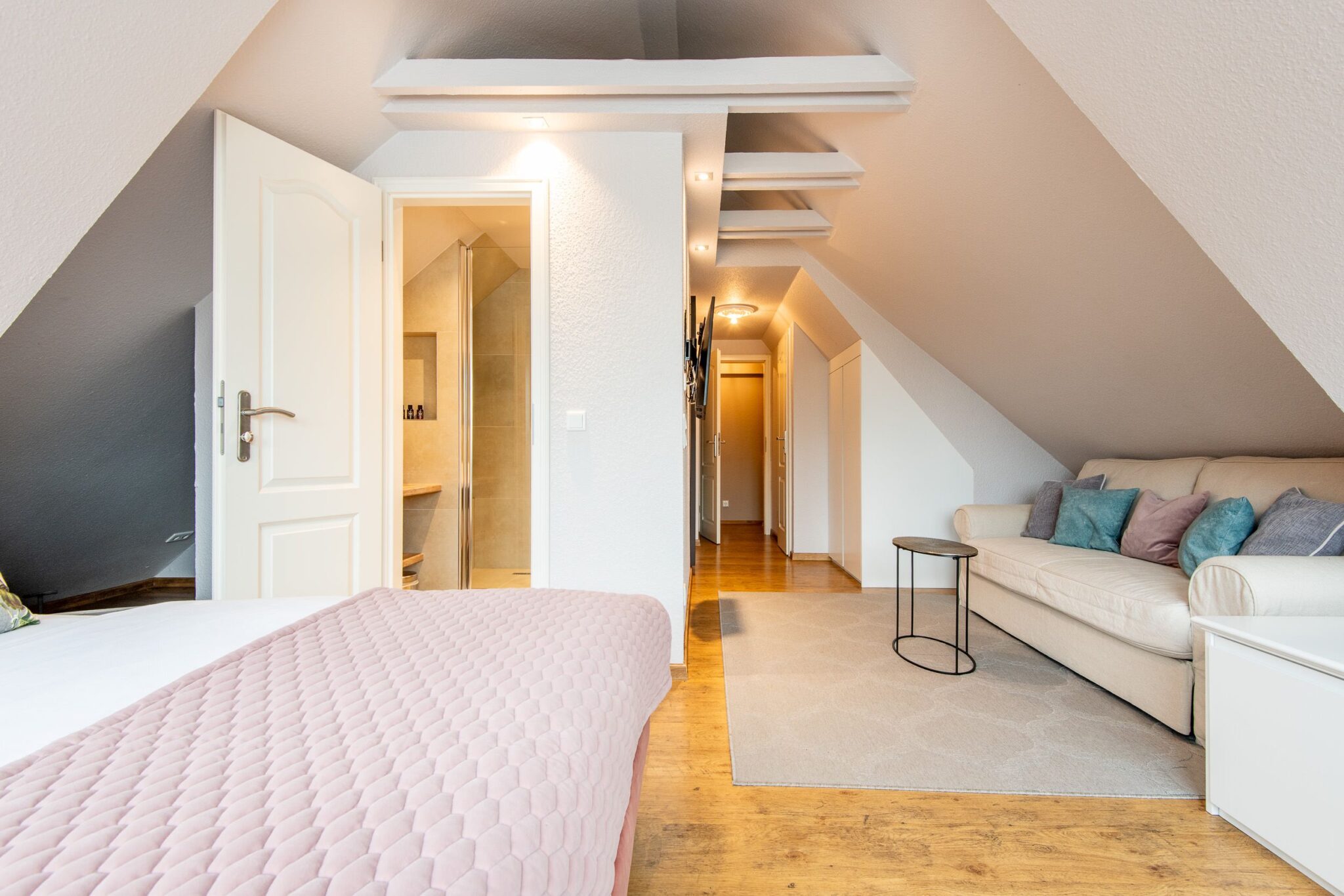 Schlafzimmer in Ferienwohnung auf Sylt