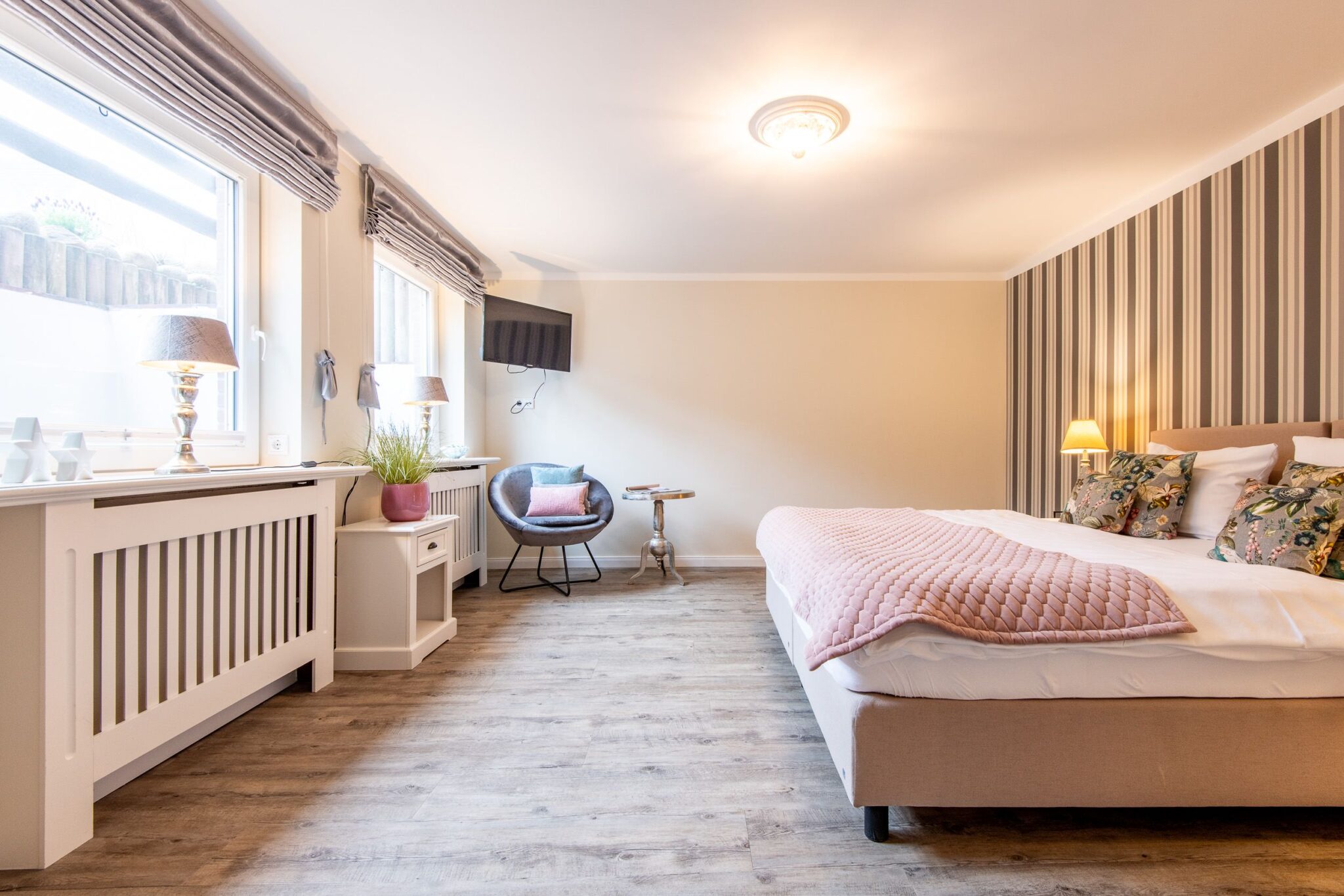 Schlafzimmer in Ferienwohnung auf Sylt