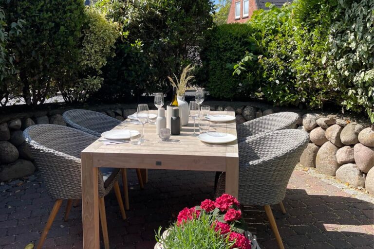 Terrasse zu Ferienhaus auf Sylt