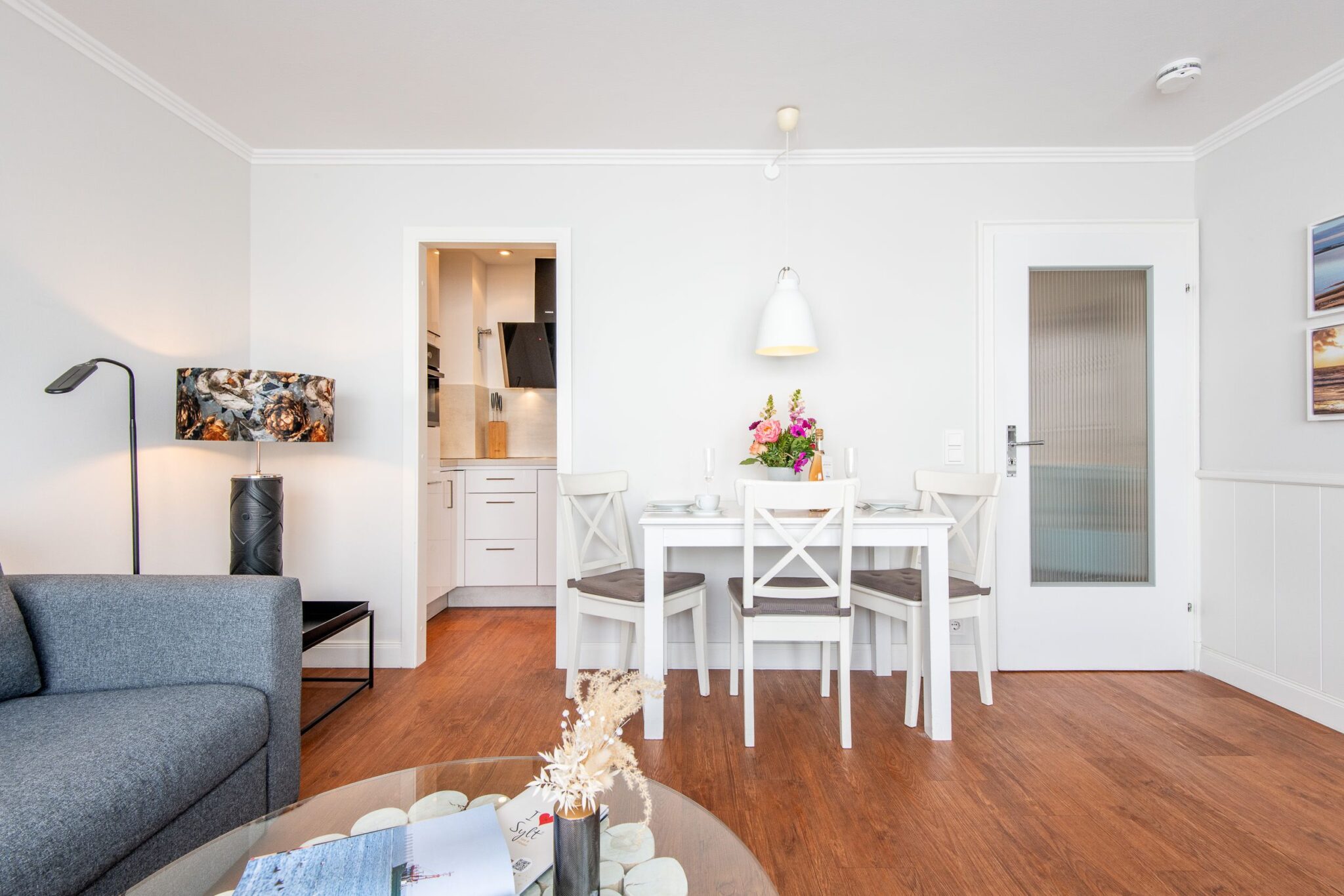Wohnzimmer in Ferienwohnung auf Sylt