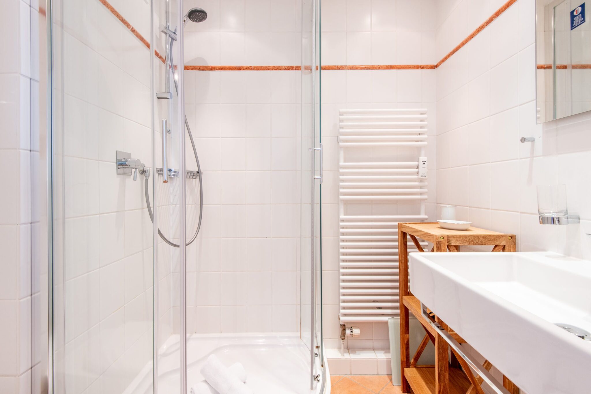 Dusche in Ferienwohnung auf Sylt