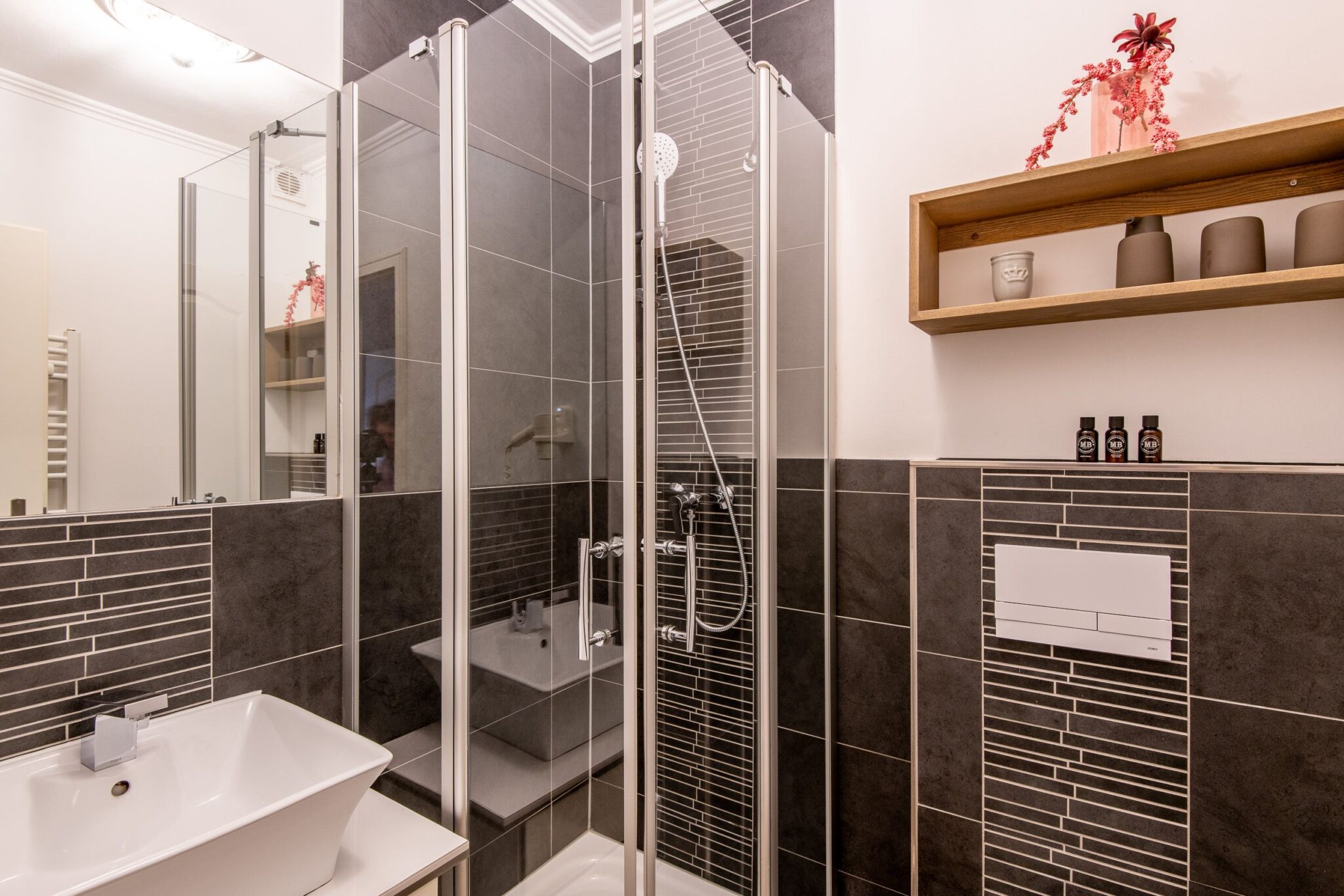 Dusche in Ferienwohnung auf Sylt