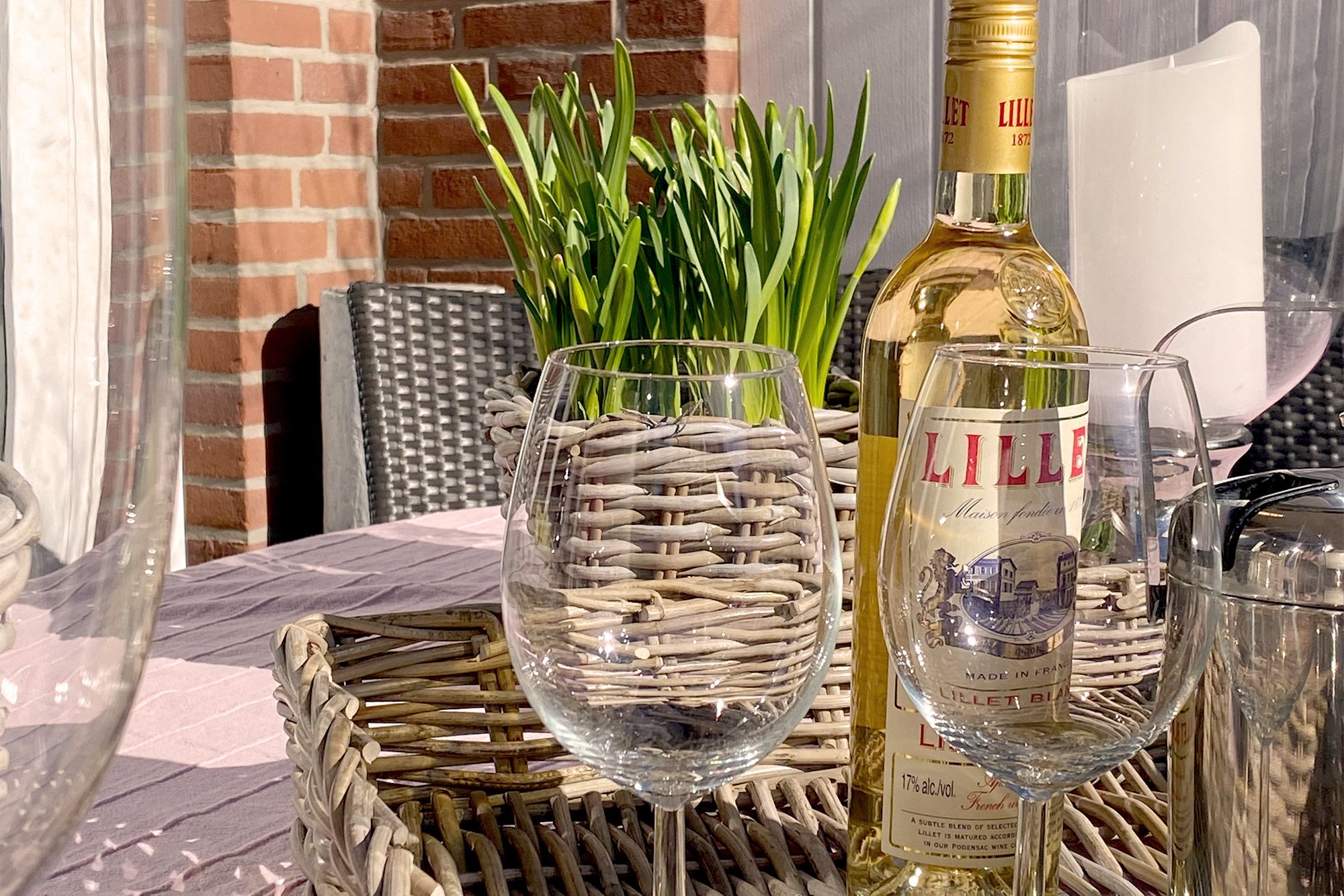 Gartentisch in Ferienwohnung auf Sylt