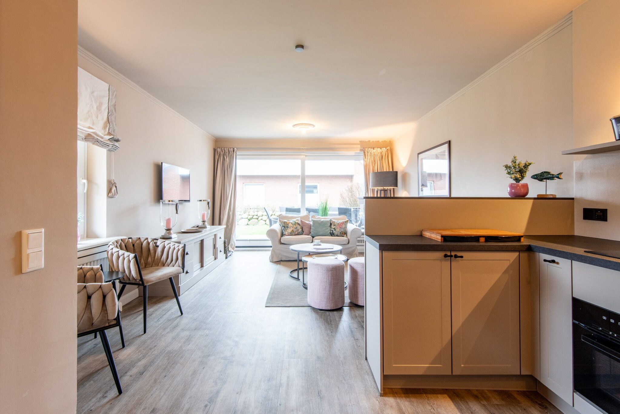 Offene Küche in Ferienwohnung auf Sylt