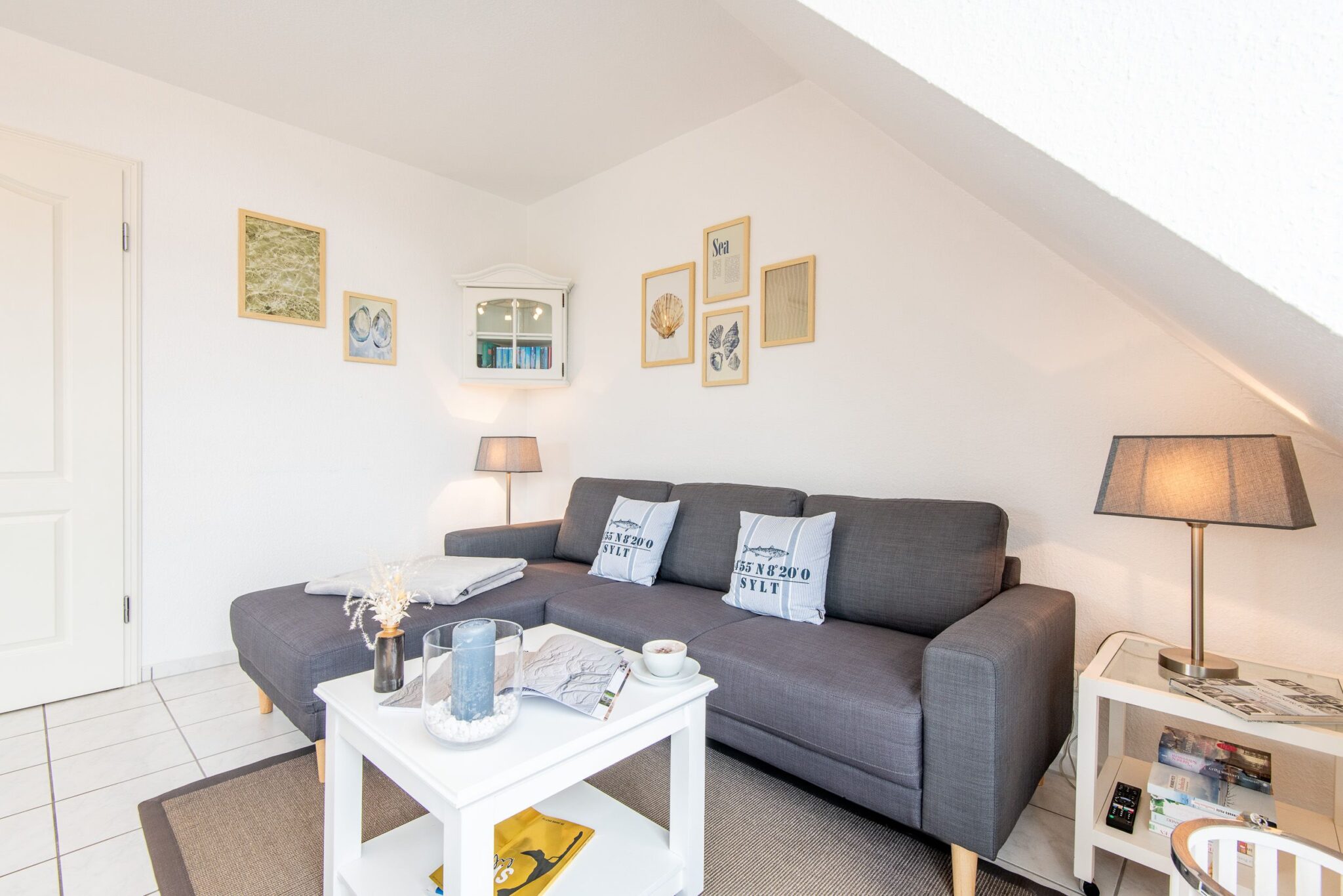 Couch in Ferienwohnung auf Sylt