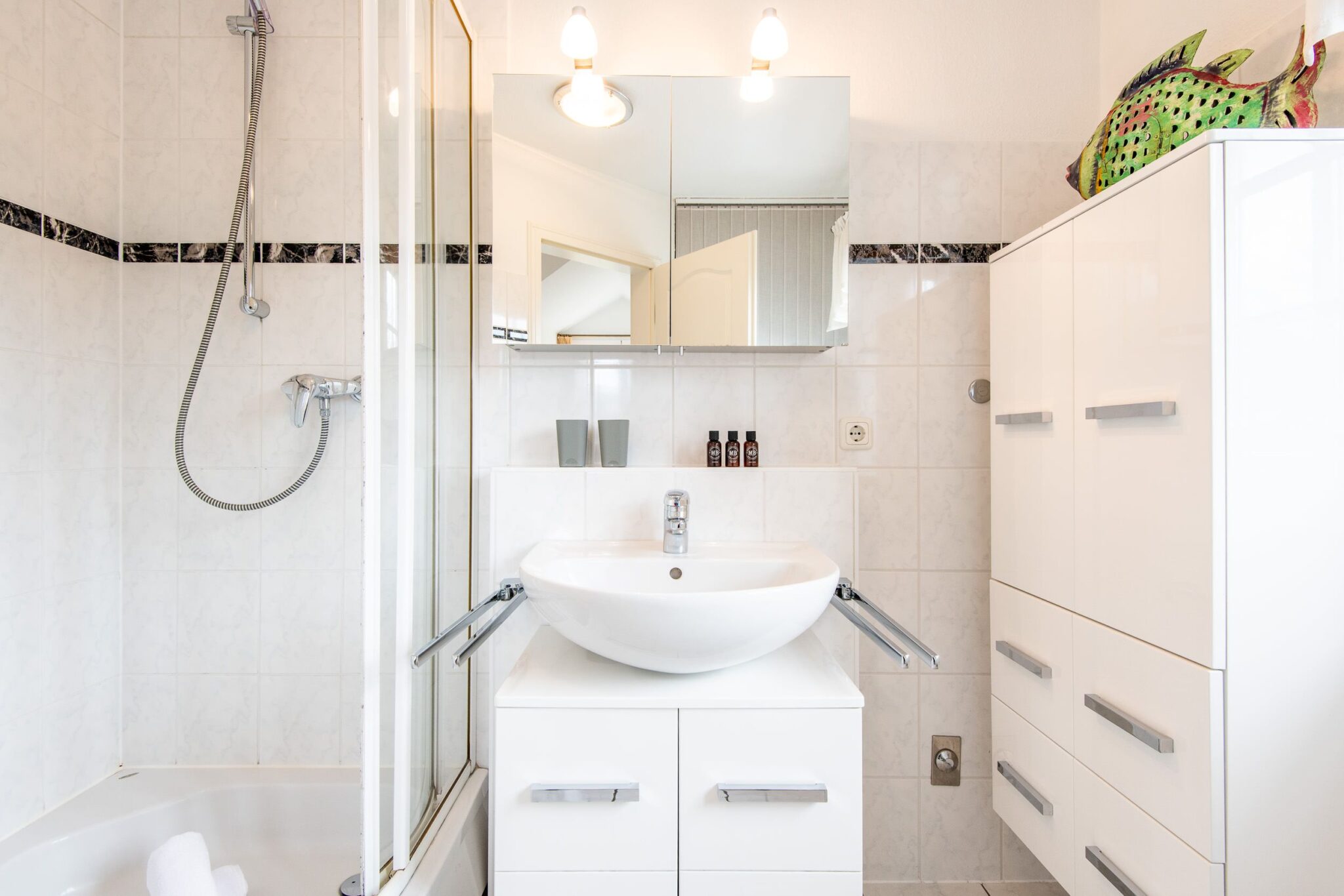 Badezimmer in Ferienwohnung auf Sylt