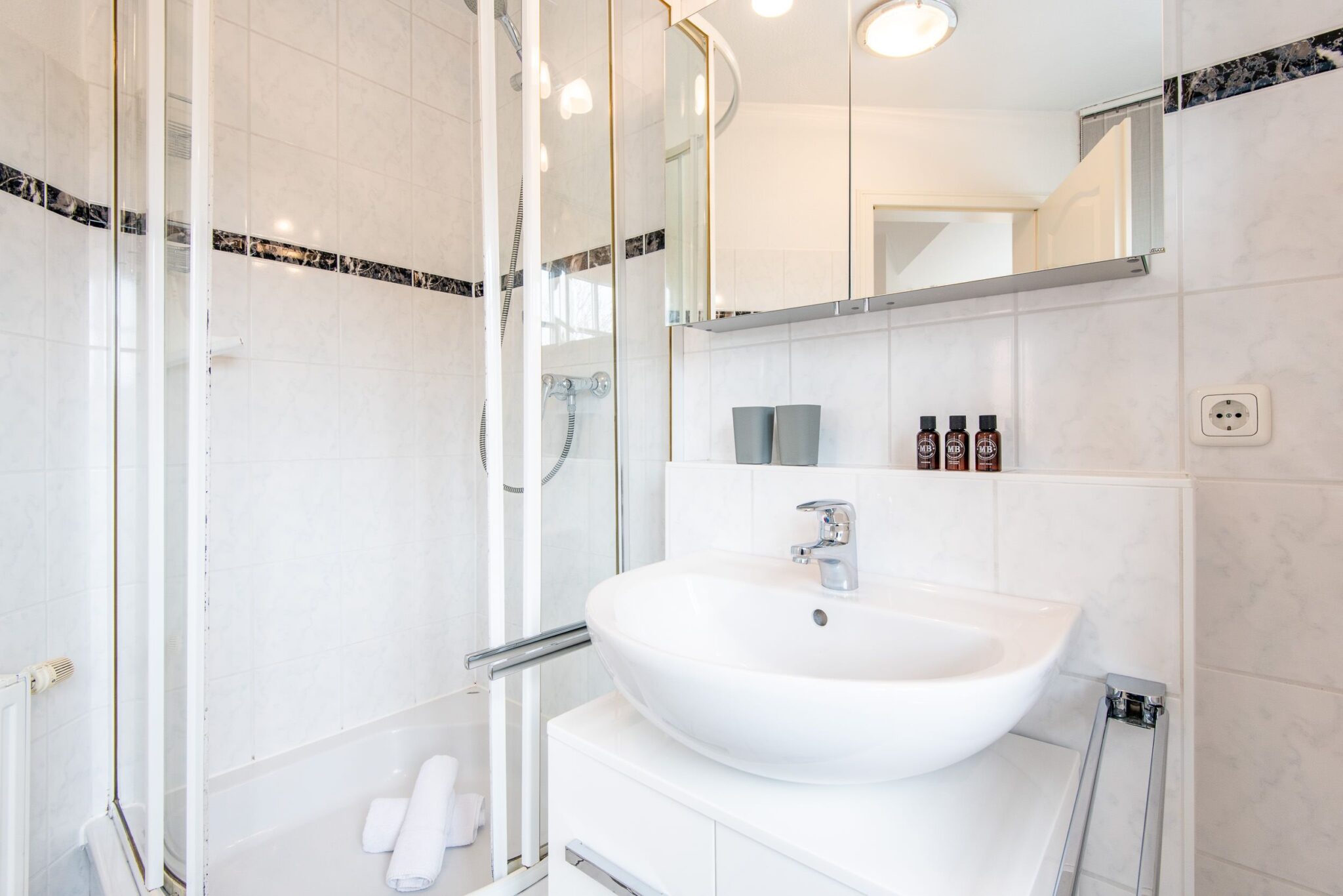 Badezimmer in Ferienwohnung auf Sylt
