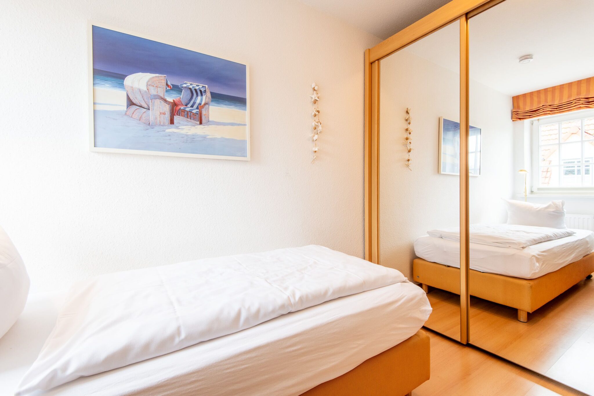 Schlafzimmer in Ferienwohnung auf Sylt
