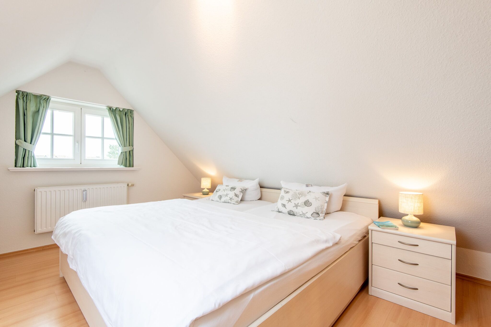 Schlafzimmer in Ferienwohnung auf Sylt