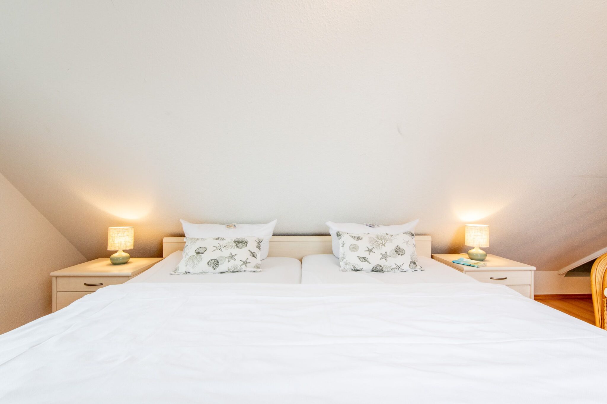 Schlafzimmer in Ferienwohnung auf Sylt