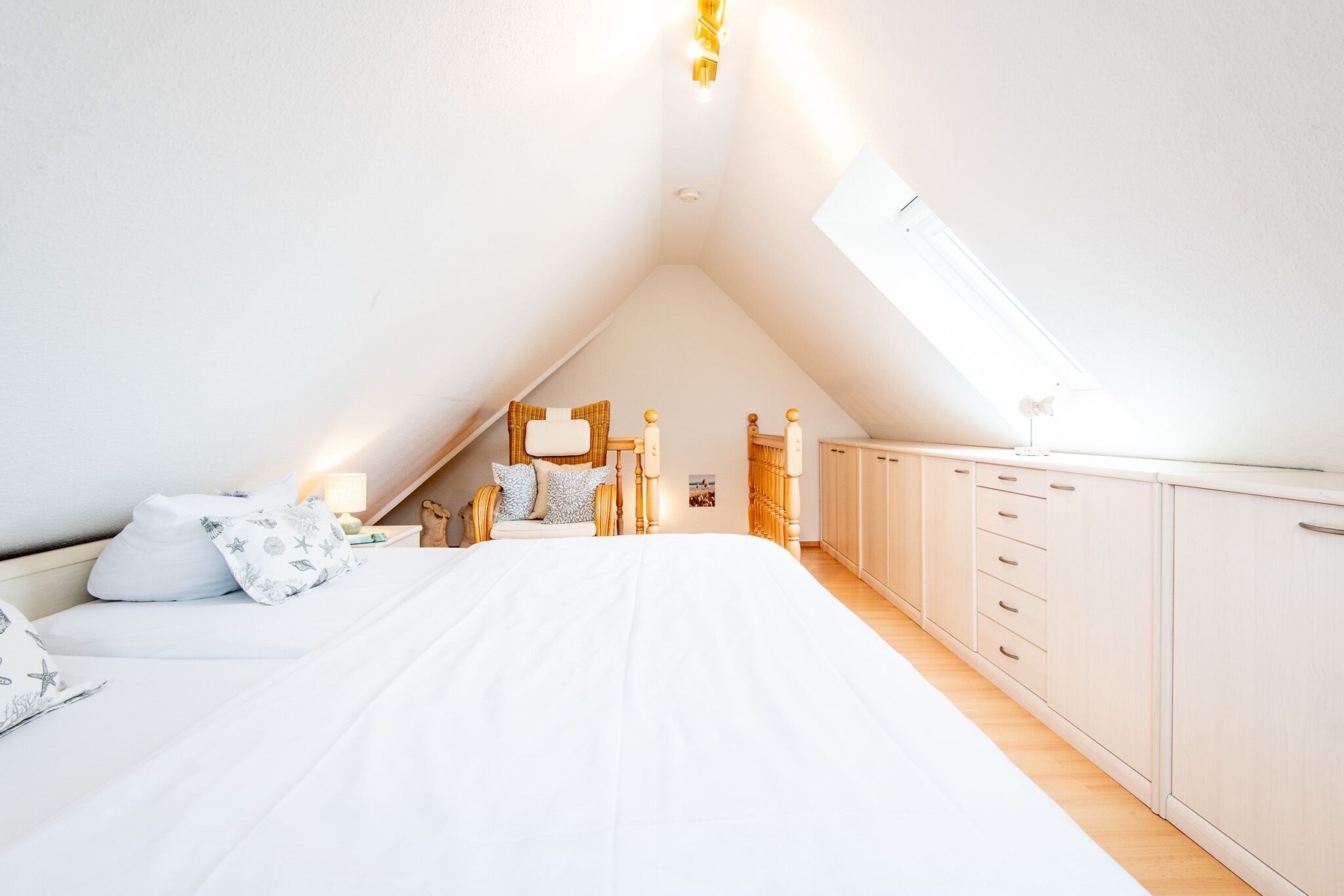 Schlafzimmer in Ferienwohnung auf Sylt