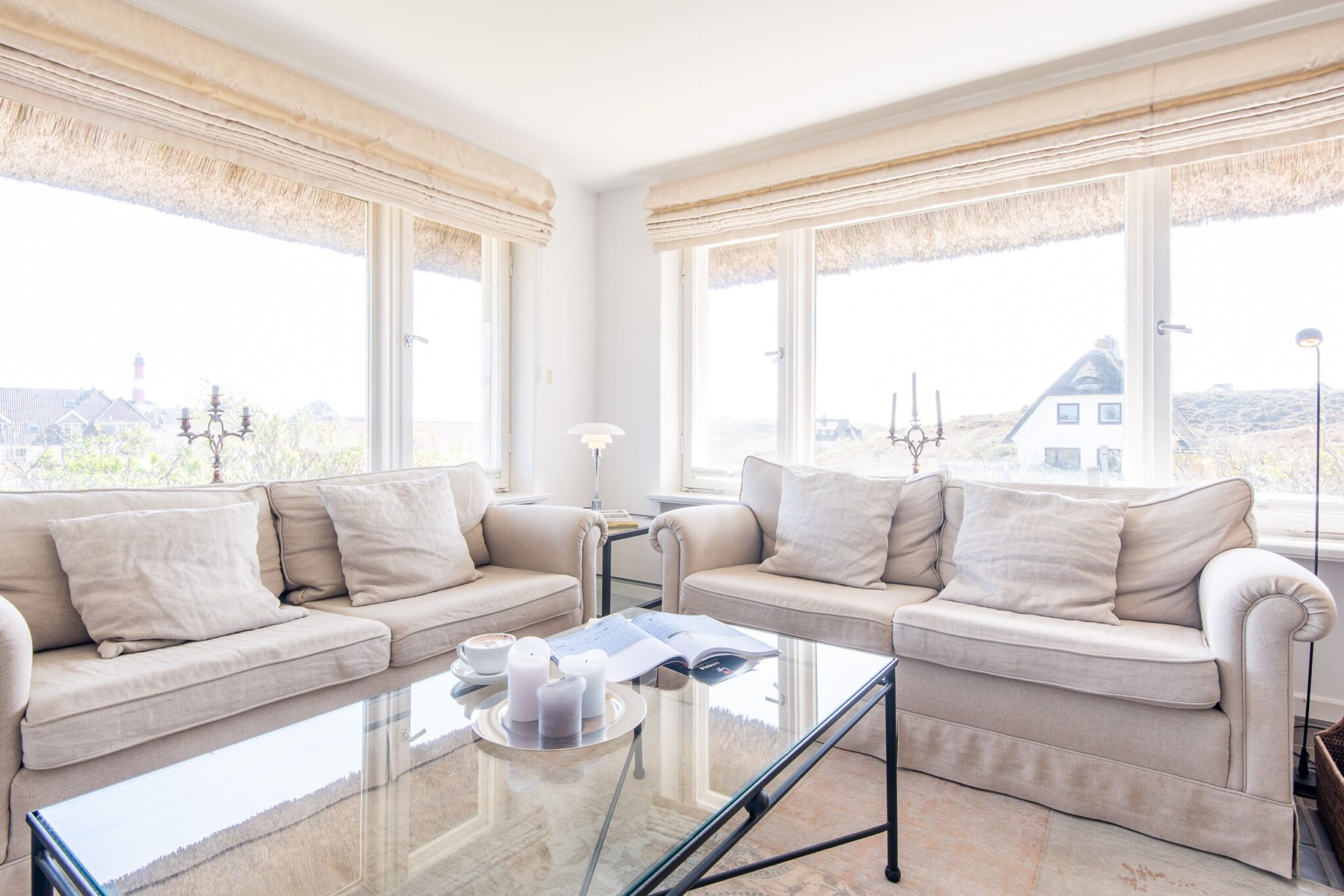 Wohnzimmer in Ferienwohnung auf Sylt