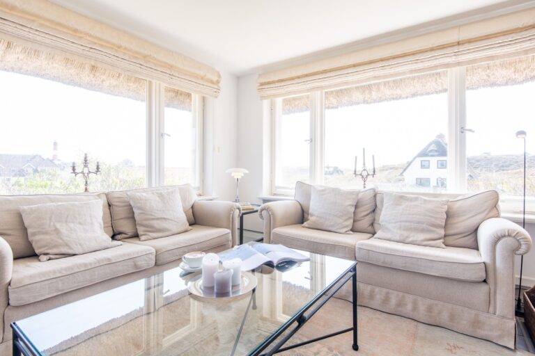 Wohnzimmer in Ferienwohnung auf Sylt